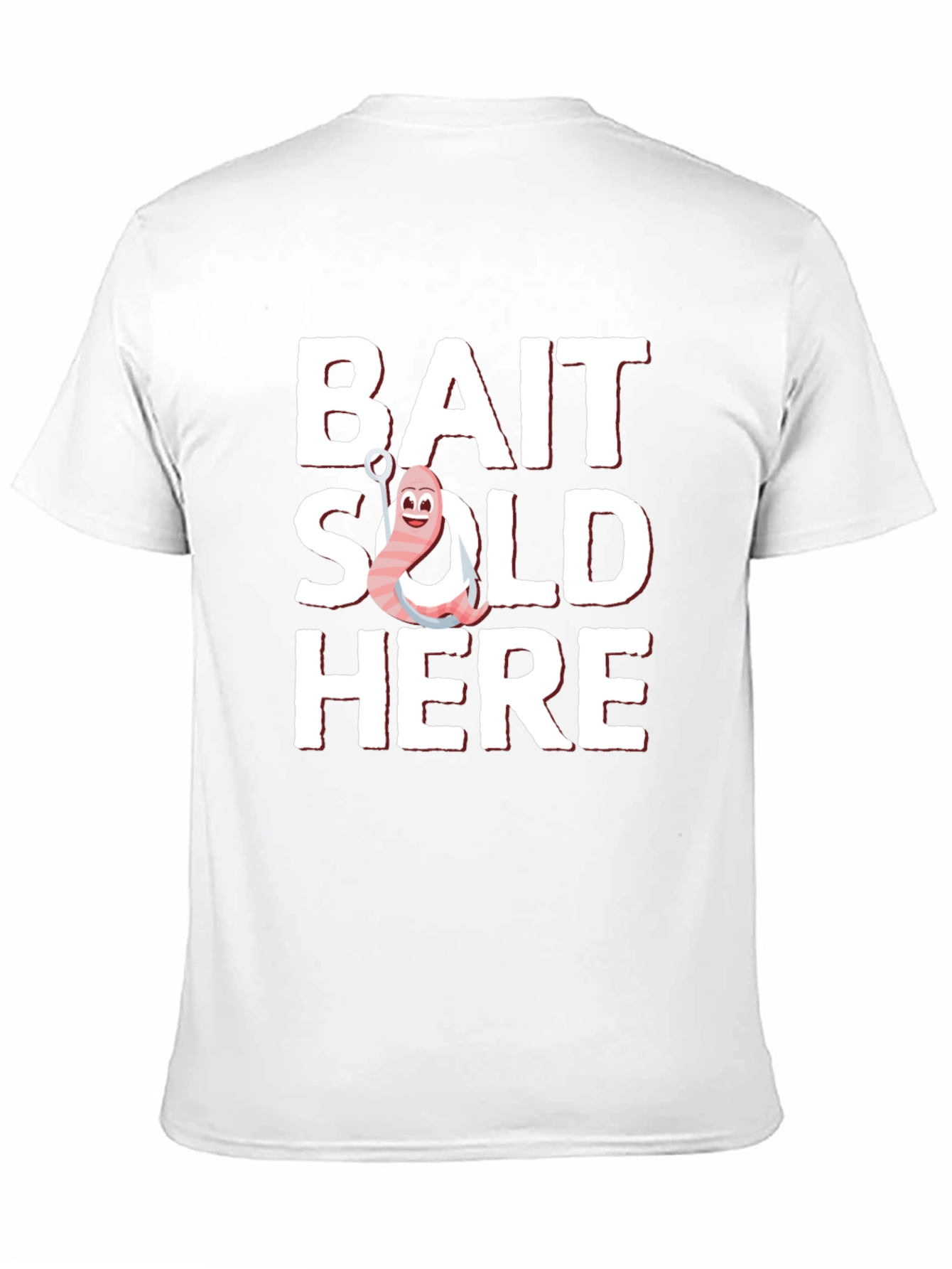 Black Bait Sold Here Graphic T-Shirt - Fishing Humor view 11