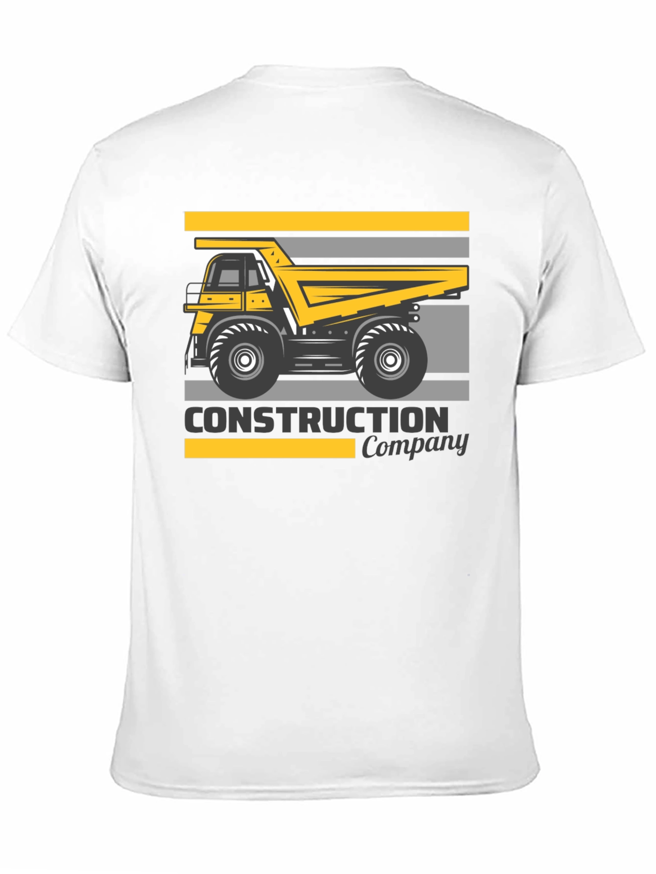 Construction Company Dump Truck Black T-Shirt - 11