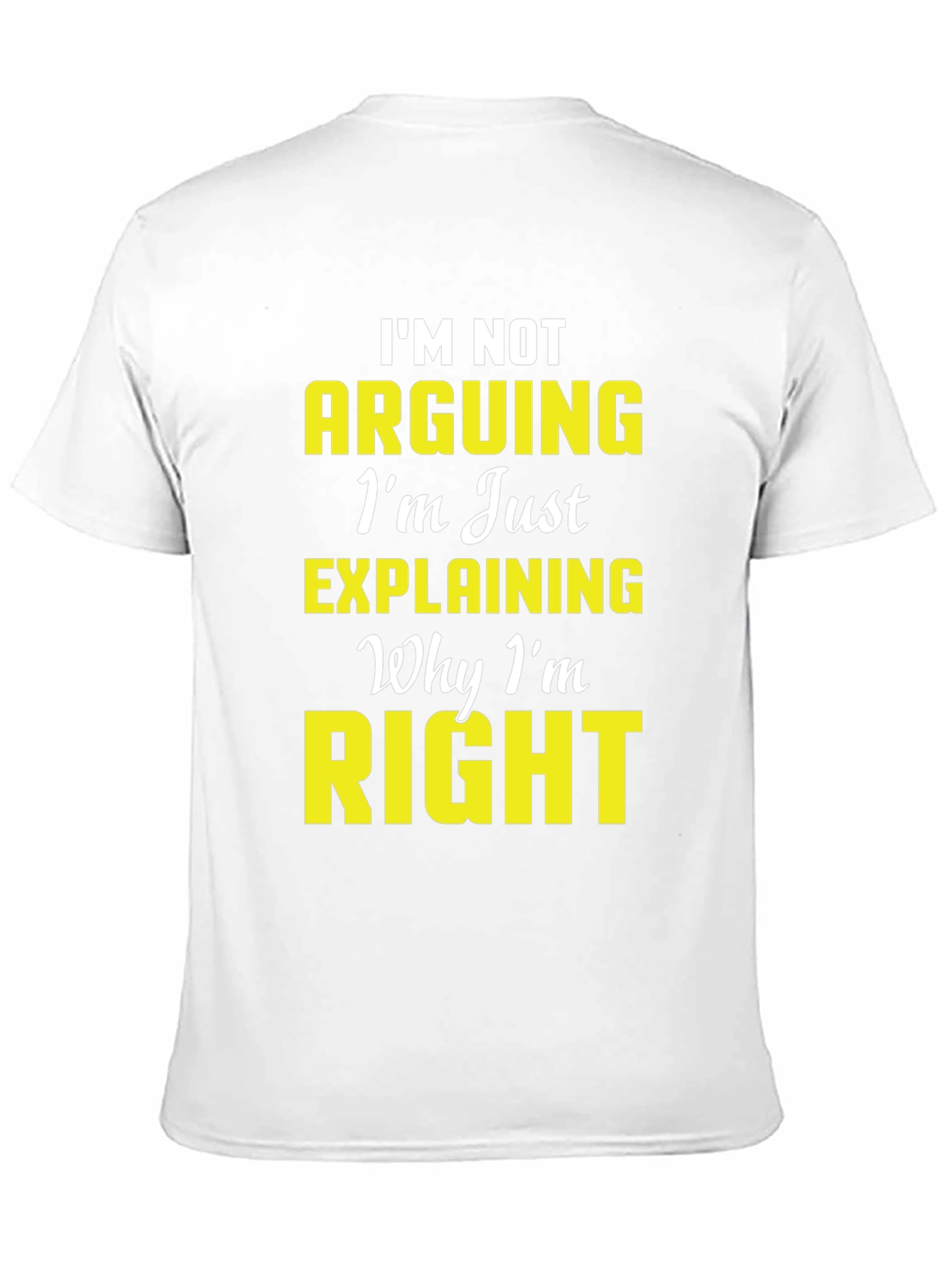 Black I'm Not Arguing Funny Men's T-Shirt view 11