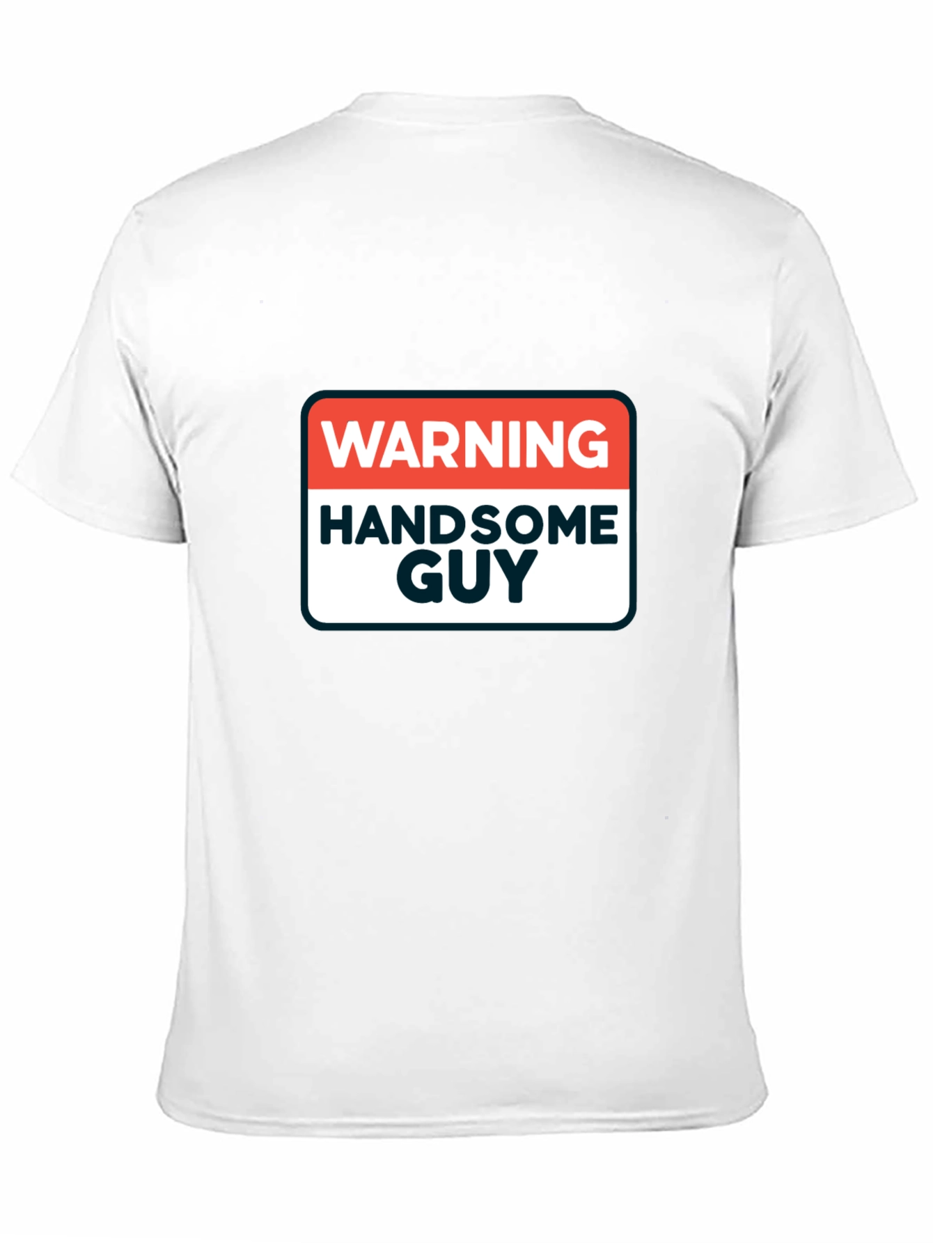 Black Warning Handsome Guy Graphic T-Shirt view 11