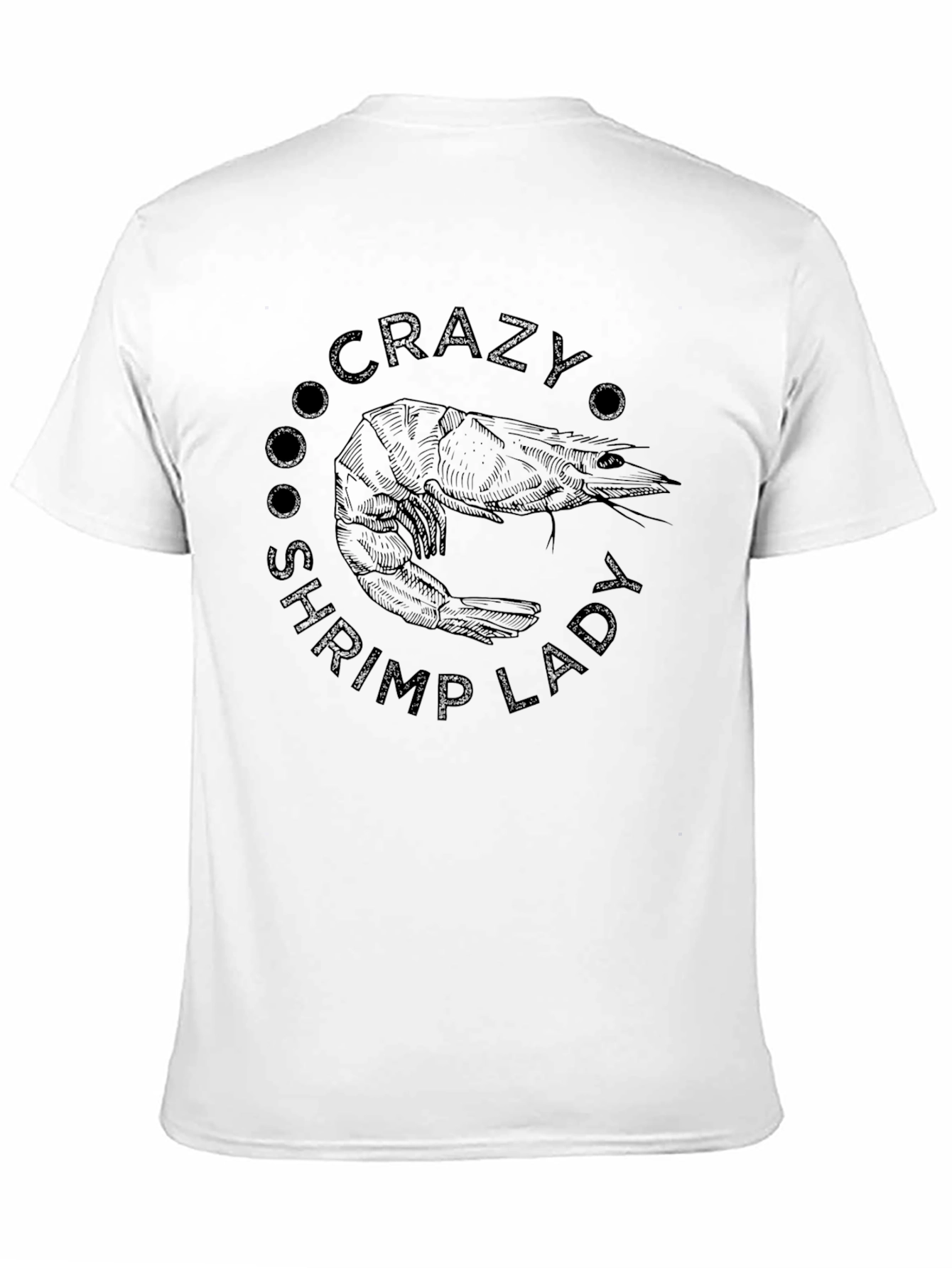 Black Crazy Shrimp Lady Black T-Shirt view 11