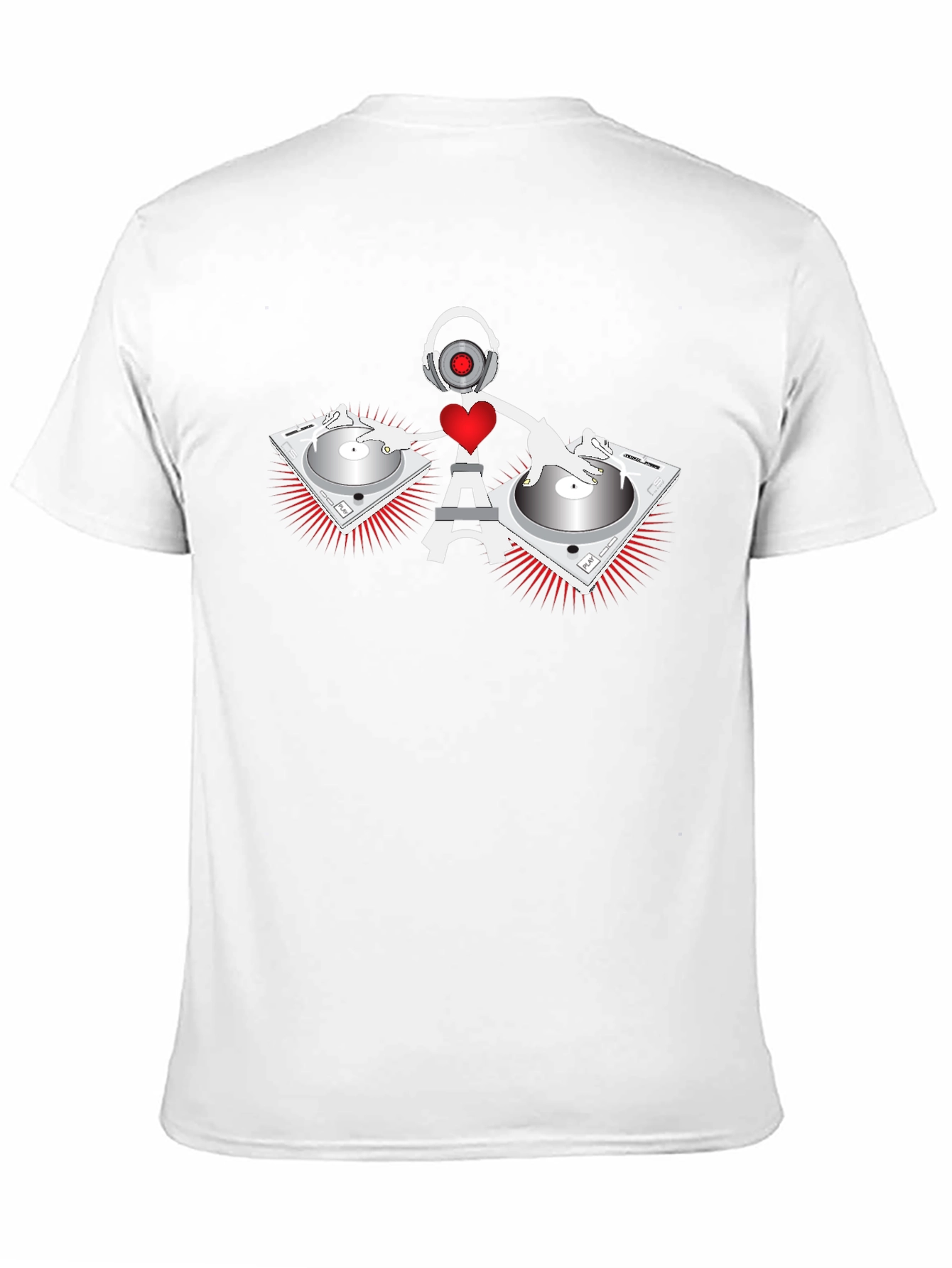 Black DJ Eiffel Tower Graphic Tee - Black view 11