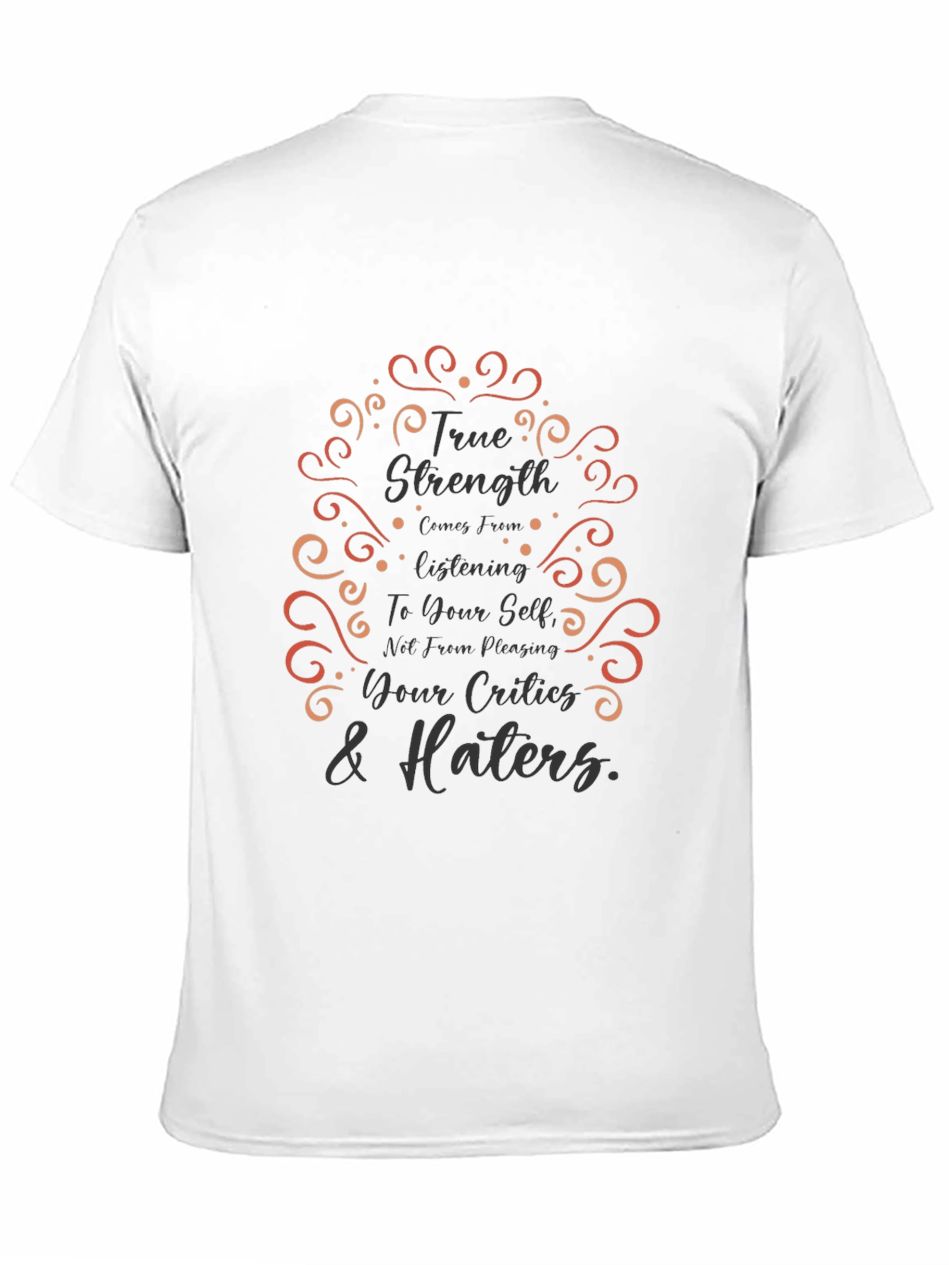 Black True Strength Motivational Graphic Tee view 11