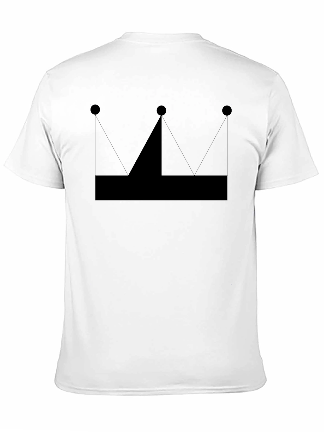 Black Modern Crown Graphic Black T-Shirt view 11
