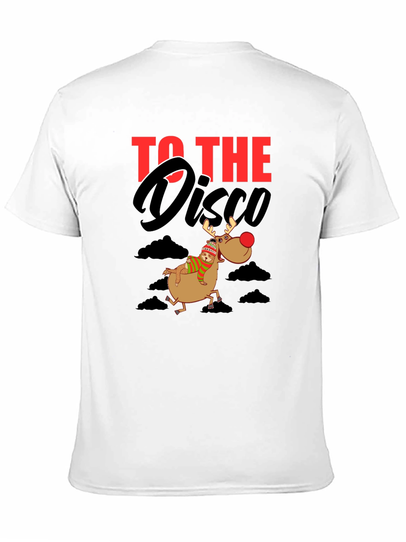 Black To The Disco Reindeer T-Shirt view 11