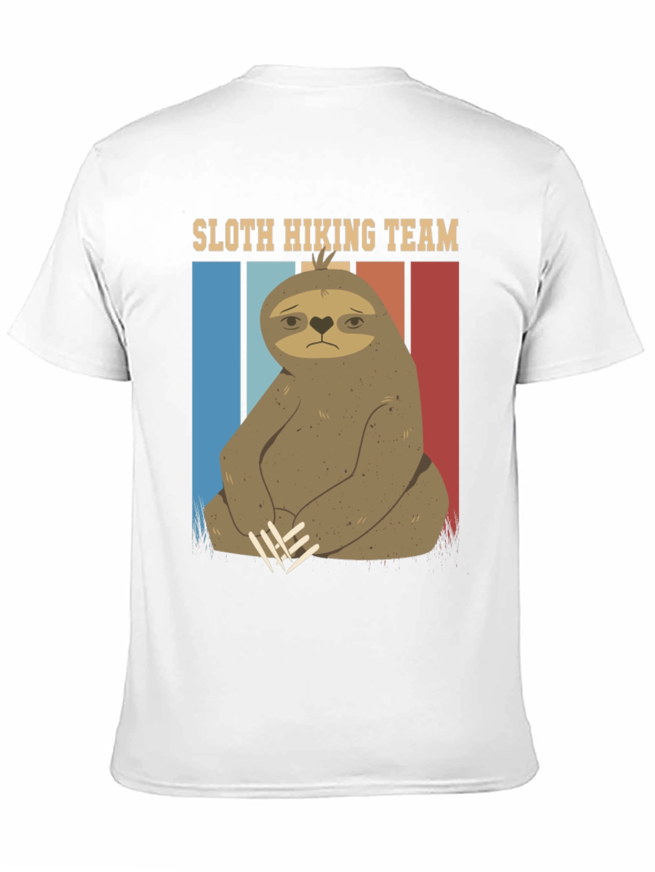 Black Sloth Hiking Team Graphic Tee - Comfy Black T-Shirt view 11