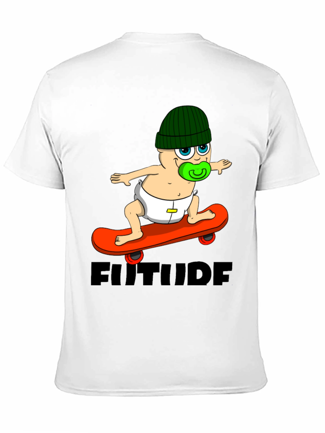 Black Skateboarding Baby T-Shirt - Future Attitude Tee view 11