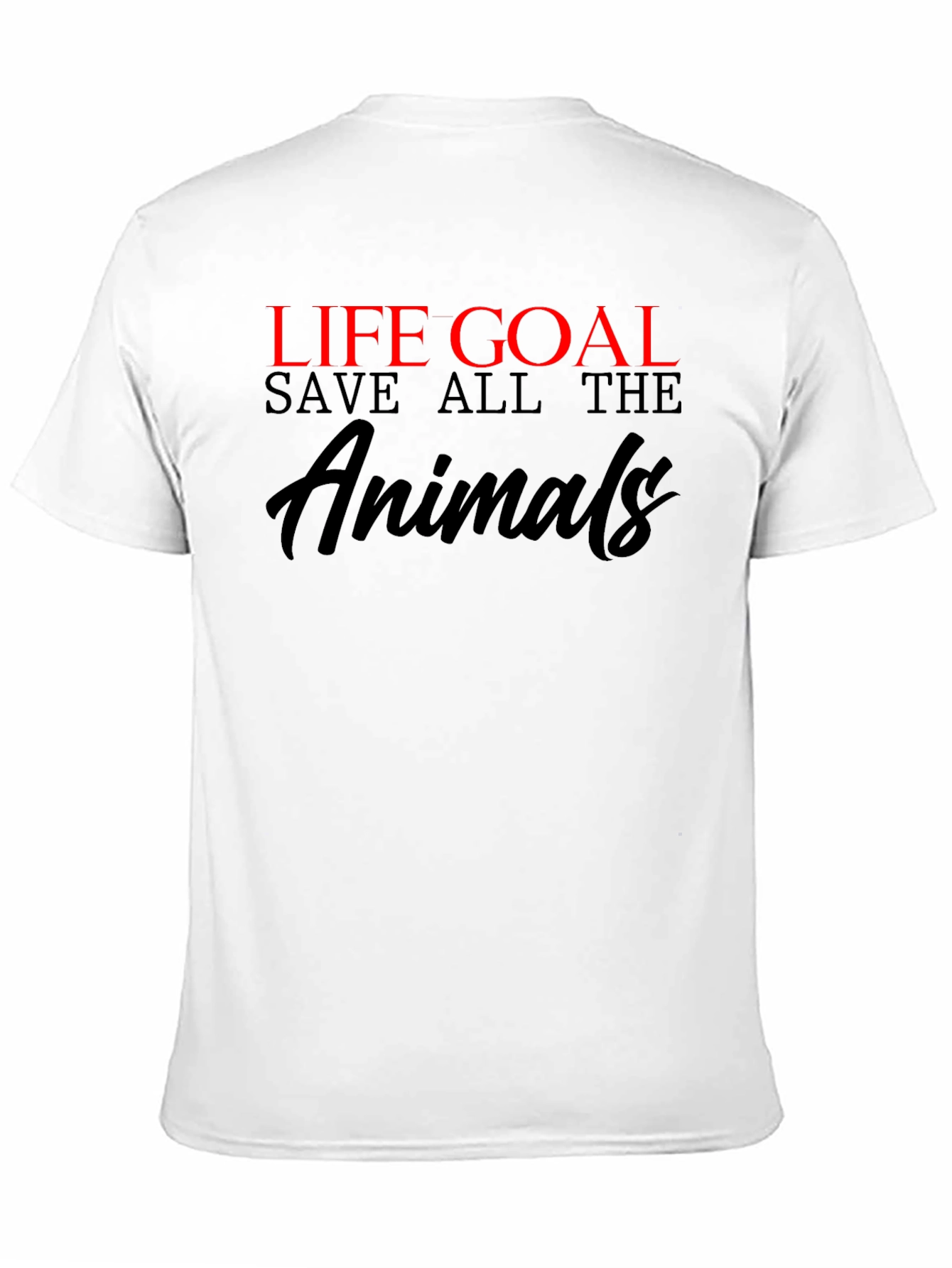 Black Life Goal Save All the Animals Graphic T-Shirt view 11