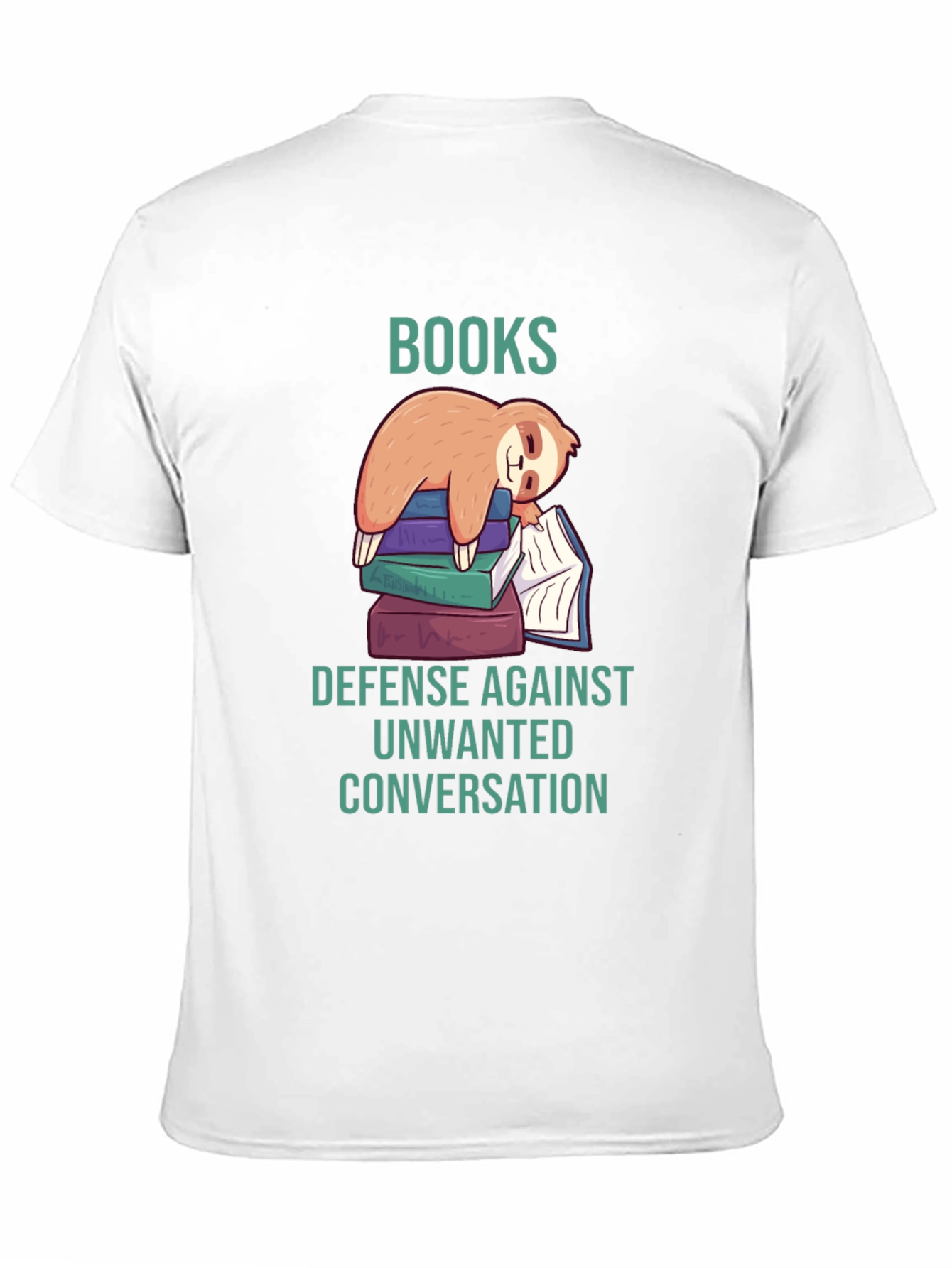 Black Books Sloth T-Shirt: Defense Against Unwanted Conversation view 11
