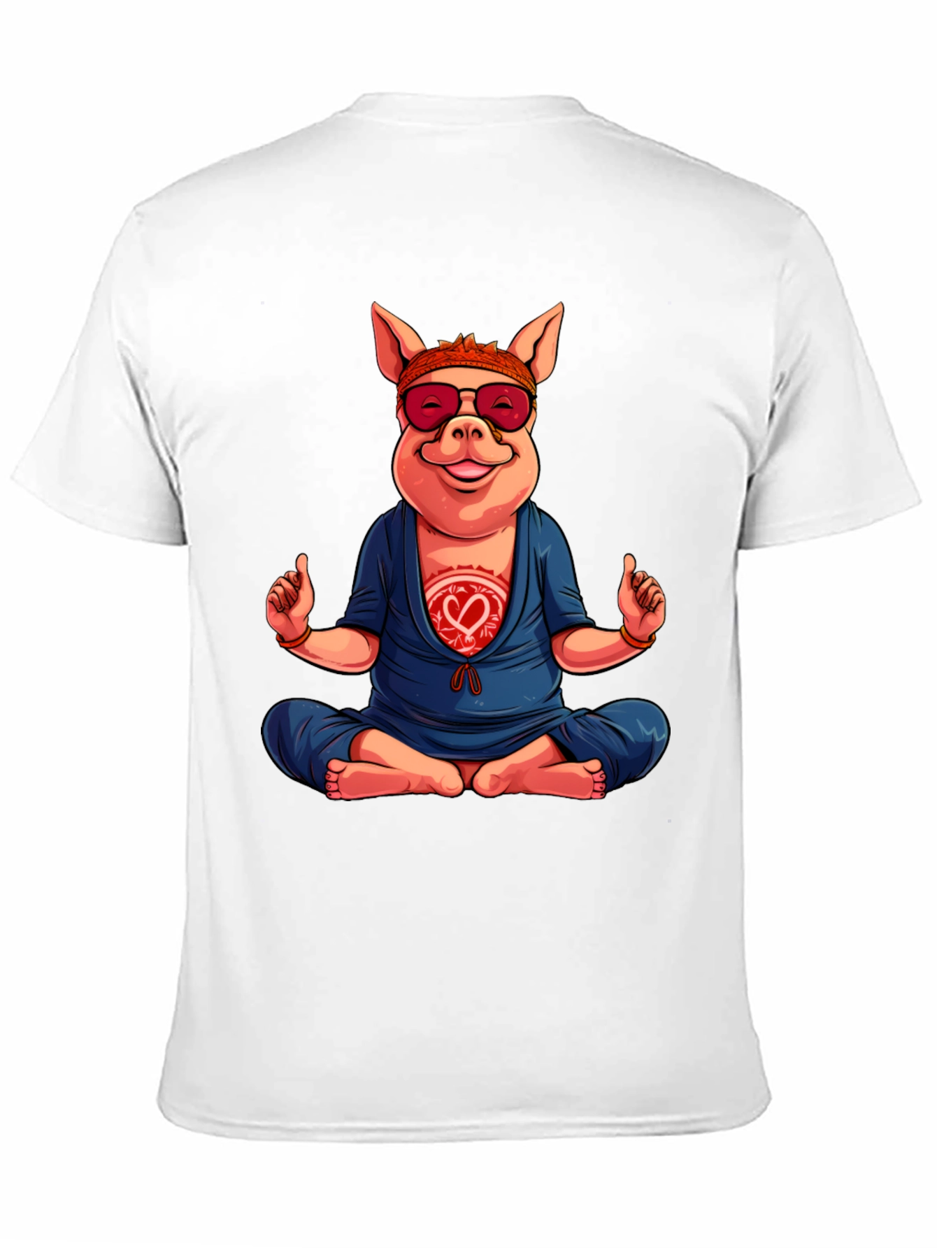 Black Zen Pig T-Shirt view 11