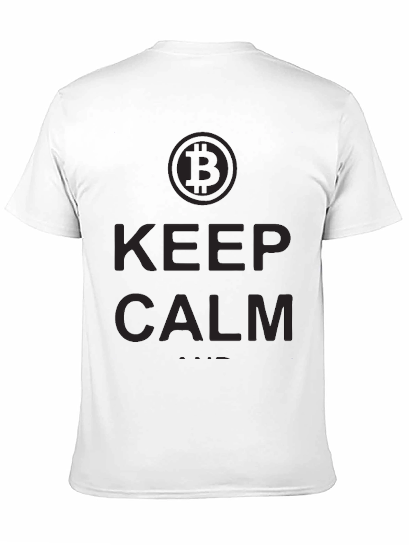 Black Bitcoin Keep Calm Black T-Shirt view 11
