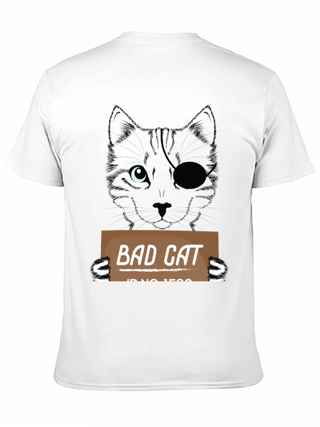 Black Bad Cat T-Shirt - Men's Black Novelty Tee view 11