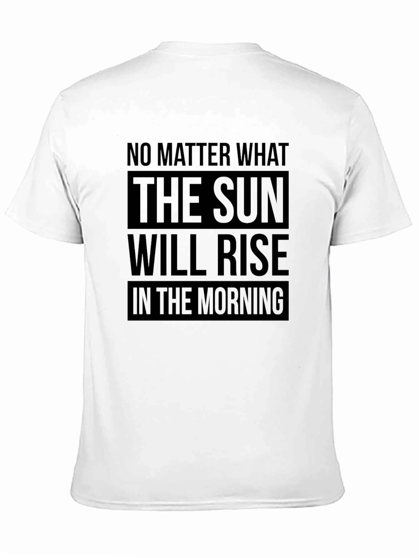 Black Inspirational "Sun Will Rise" Graphic T-Shirt view 11