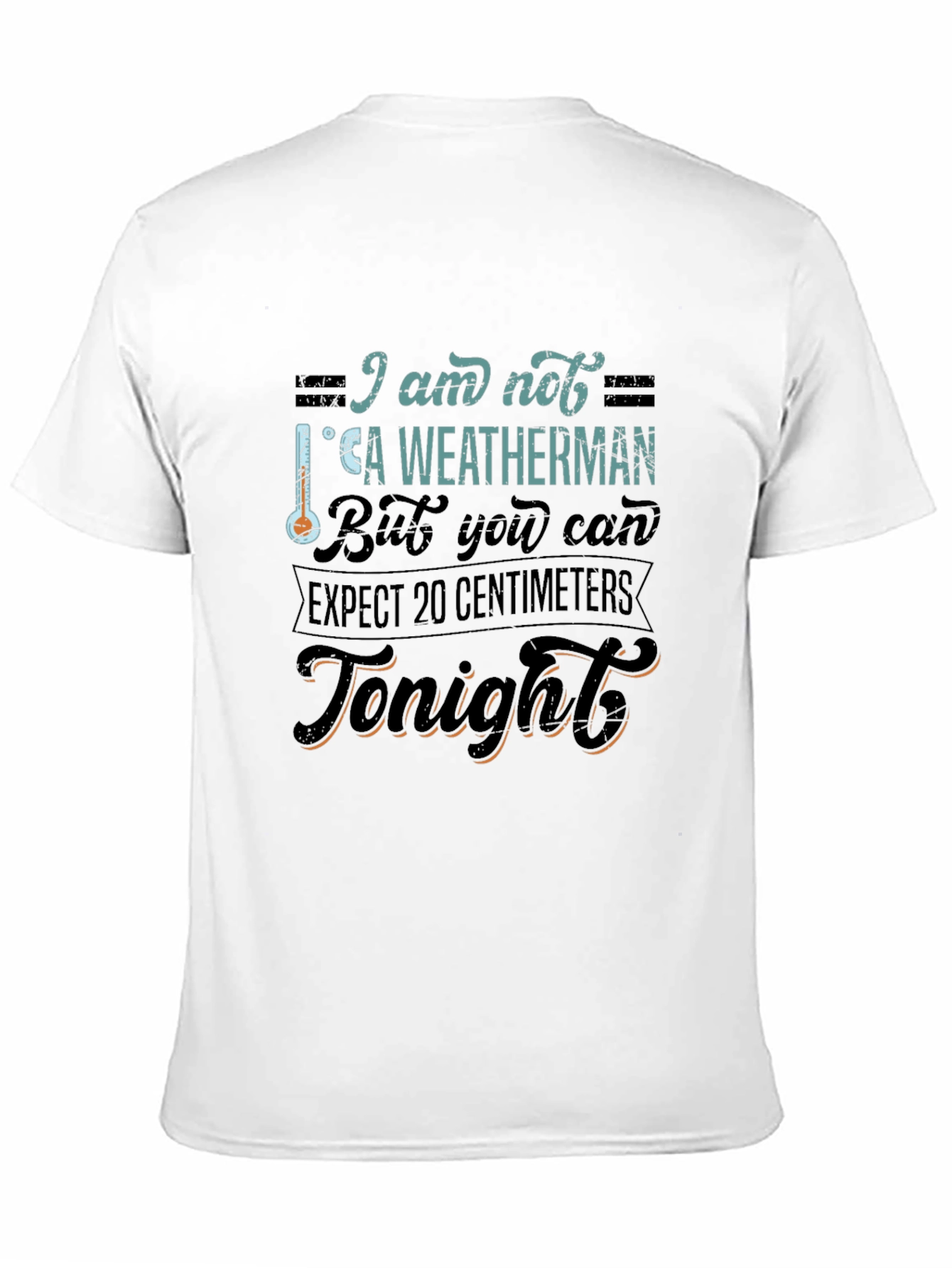 Black Funny Weatherman Graphic Tee - Expect 20 Centimeters view 11