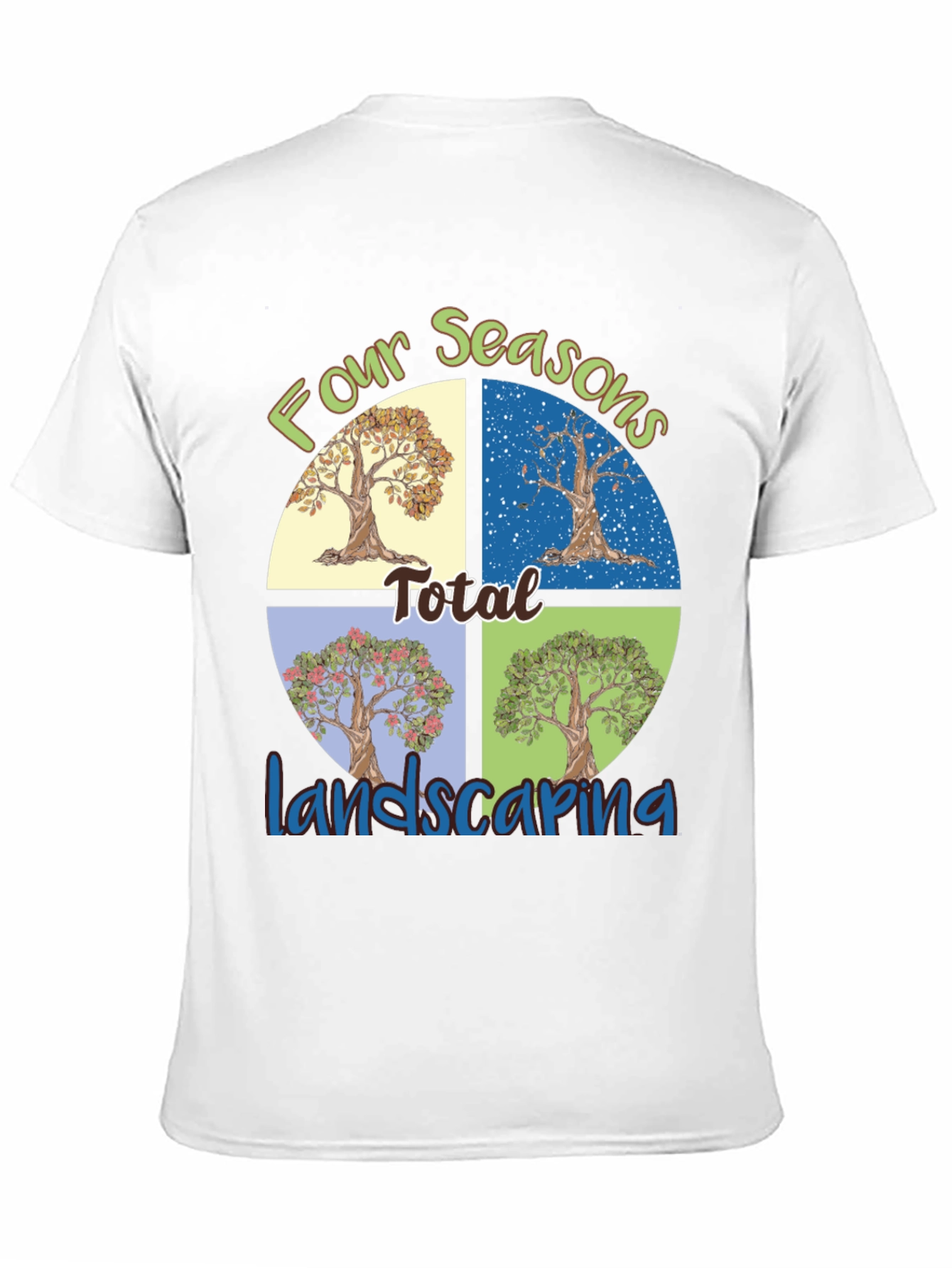 Black Four Seasons Landscaping T-Shirt view 11
