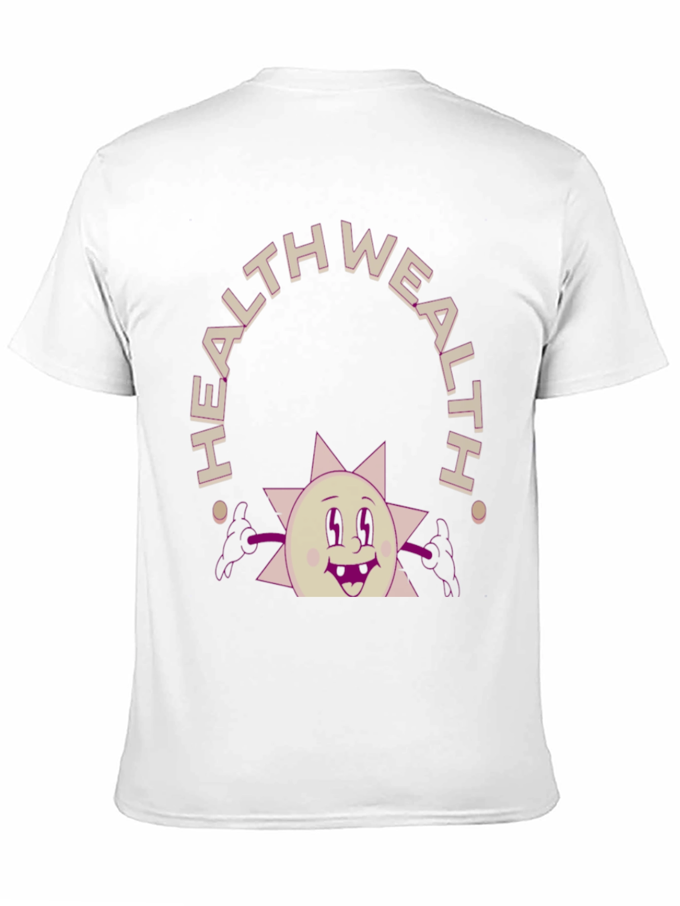 Black Health Wealth Cartoon Graphic Tee view 11