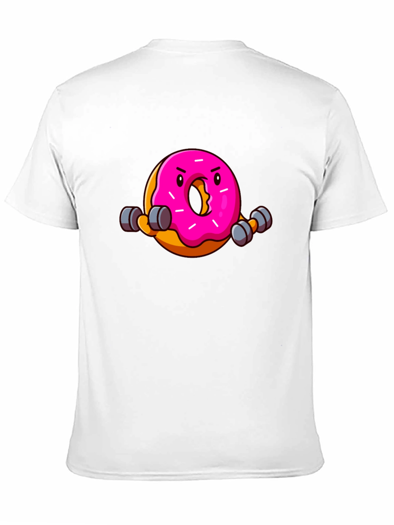 Black Funny Donut Workout Graphic T-Shirt view 11