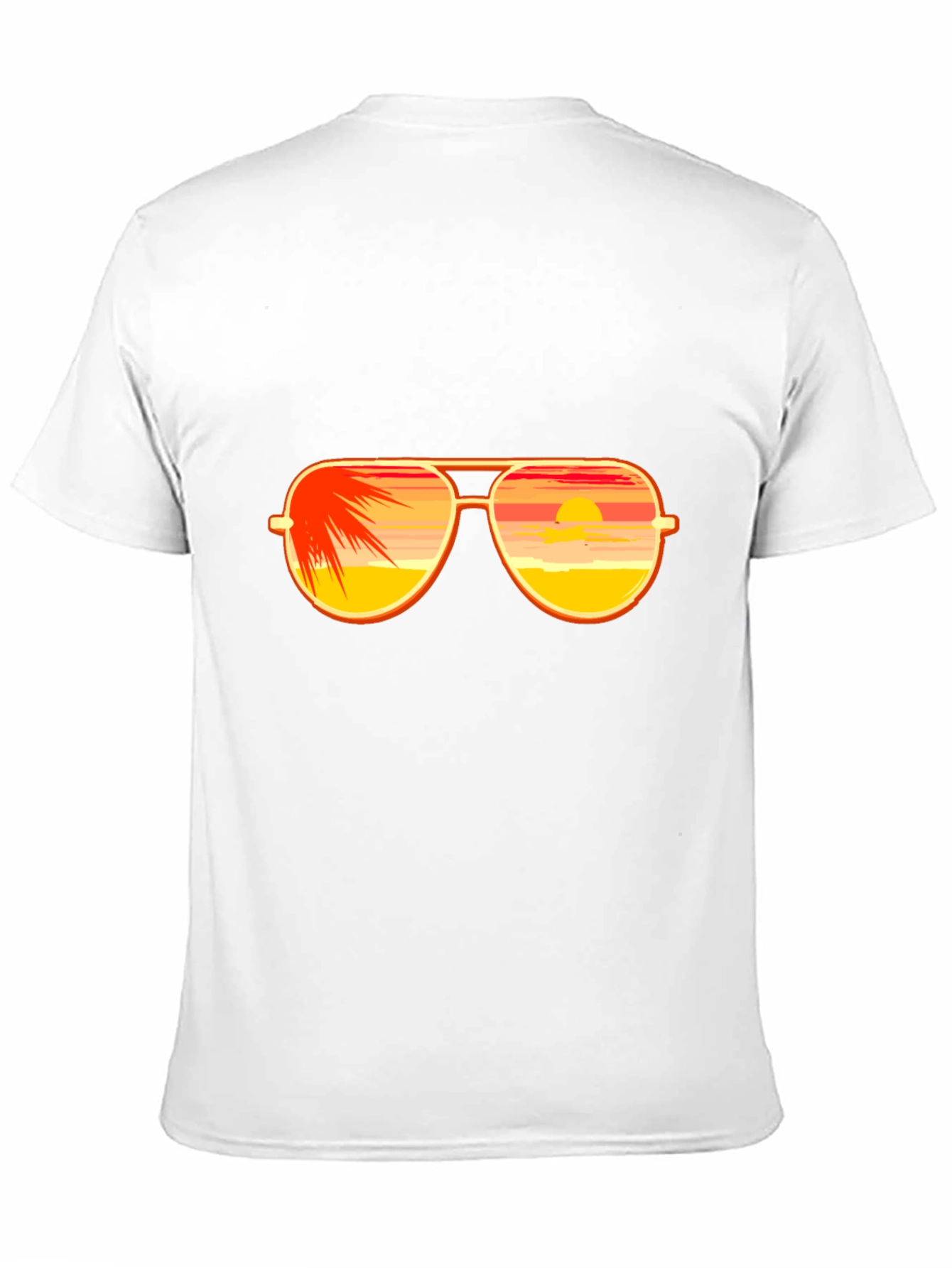 Black Sunset Sunglasses Graphic T-Shirt - Black Cotton Tee view 11