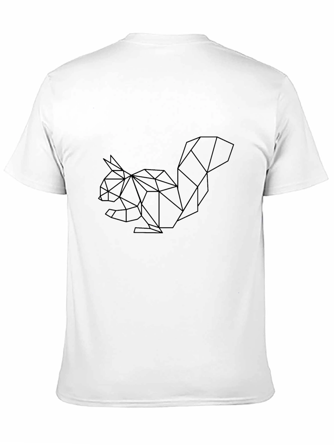 Black Geometric Squirrel Tee - Modern Design view 11