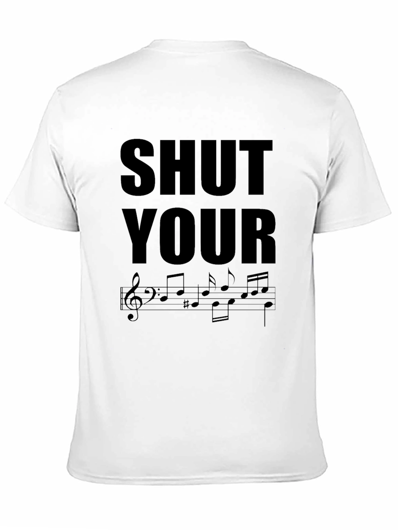 Black Shut Your Notes T-Shirt - Music Pun Tee view 11