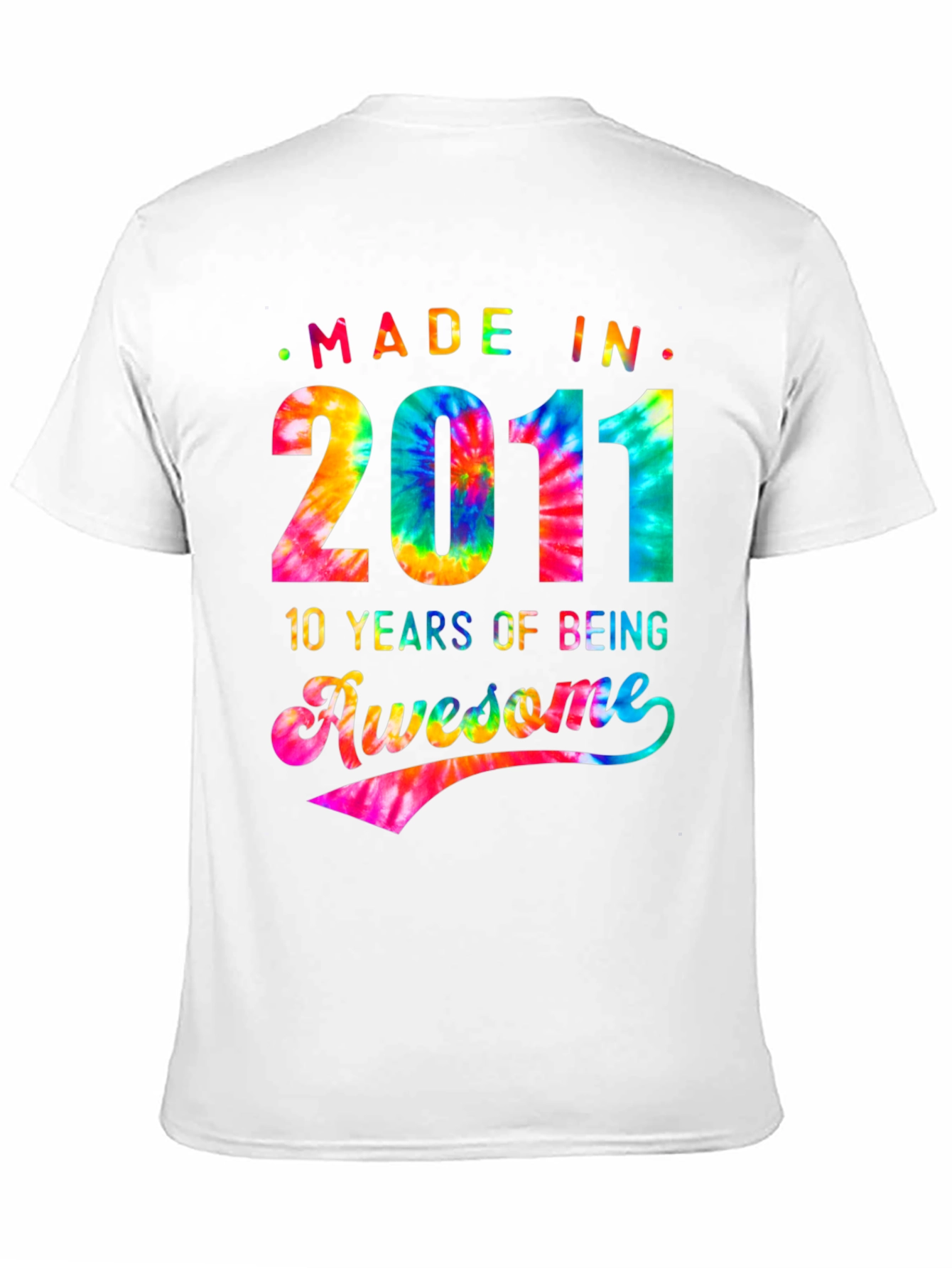 Black Made in 2011 Tie Dye Graphic T-Shirt view 11