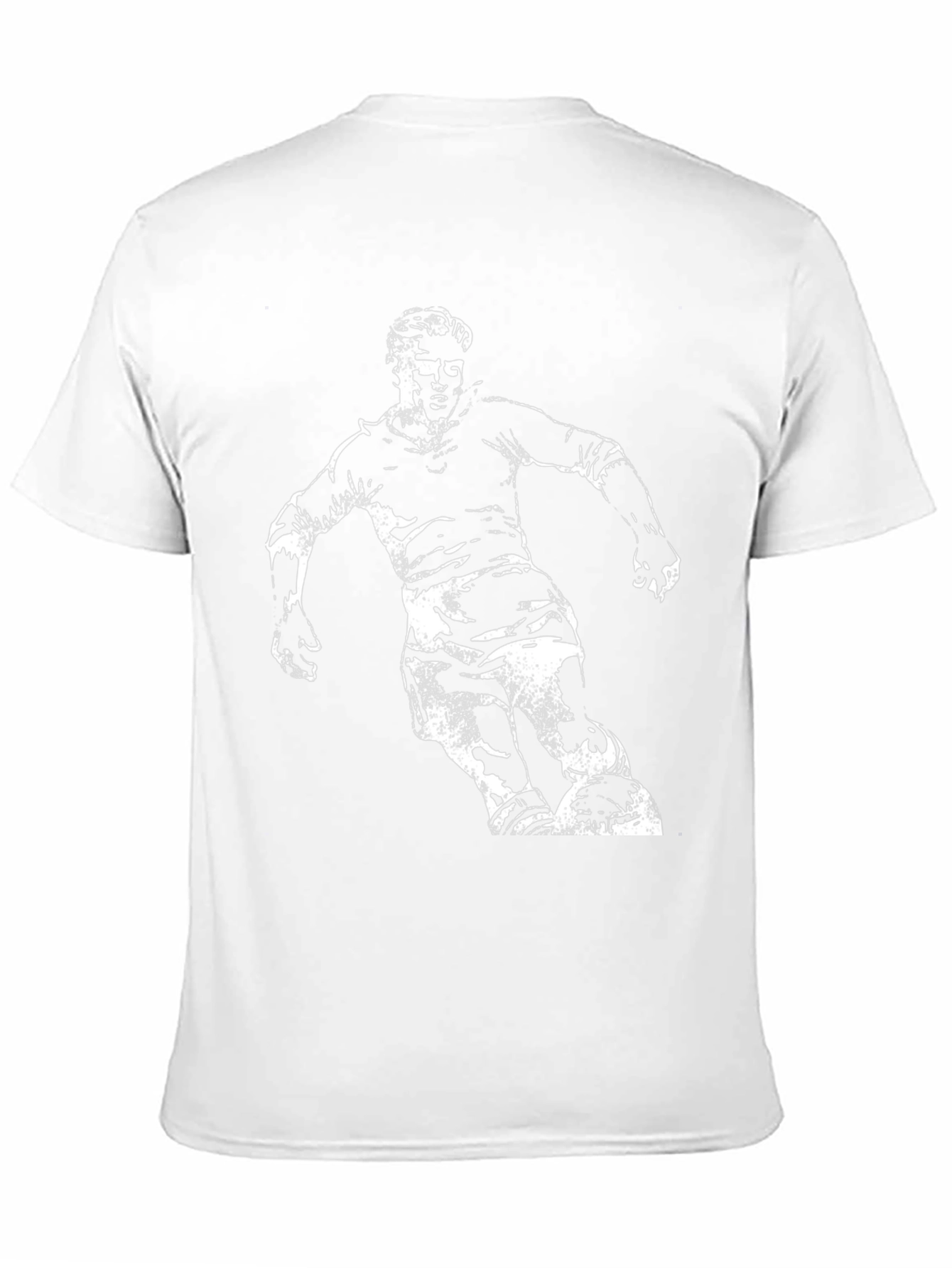 Black Soccer Player Graphic Tee - Black Cotton Casual T-Shirt view 11