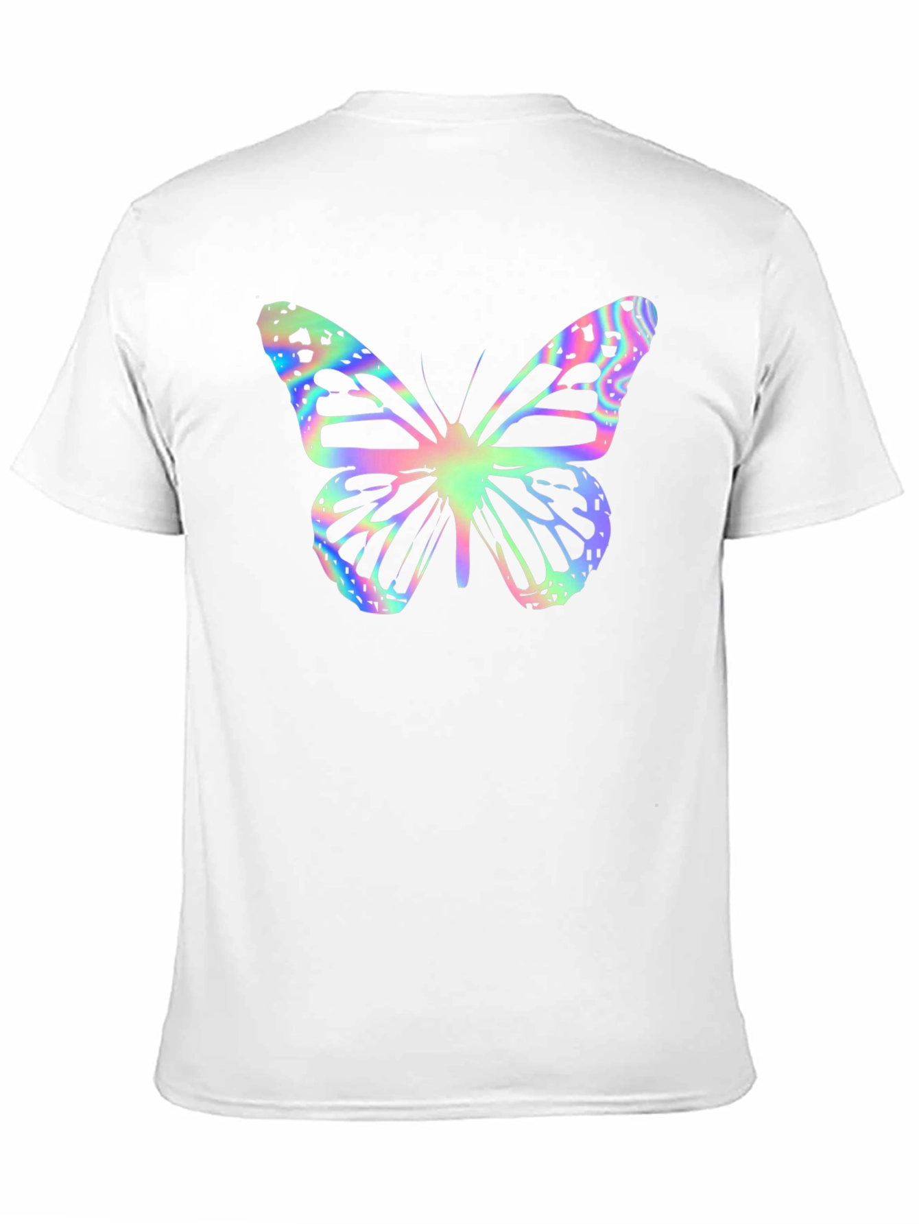 Black Butterfly Print Black T-Shirt view 11