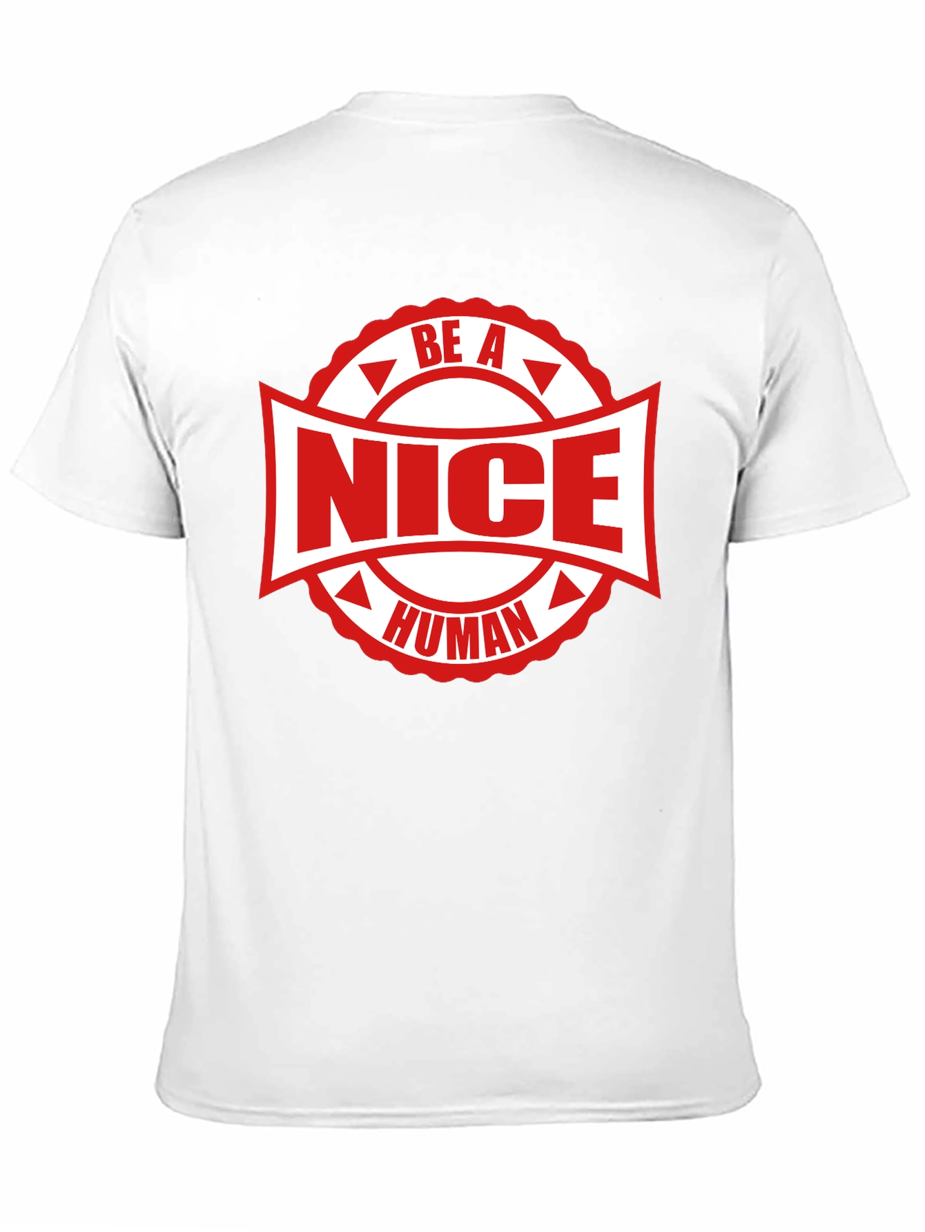 Black Be A Nice Human Graphic Tee - Black Cotton T-Shirt view 11