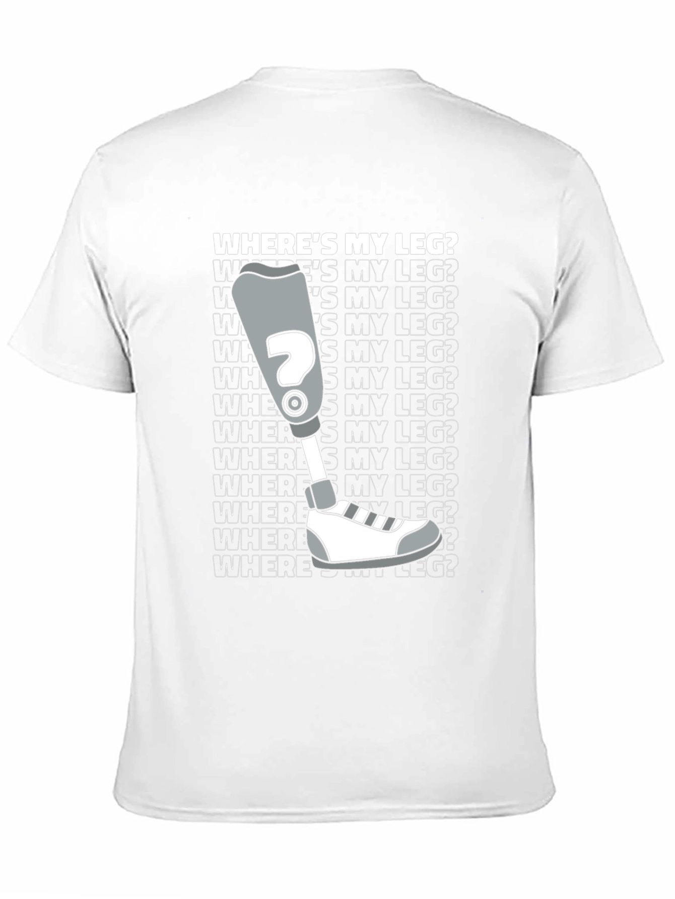 Black Where's My Leg? Novelty T-Shirt view 11