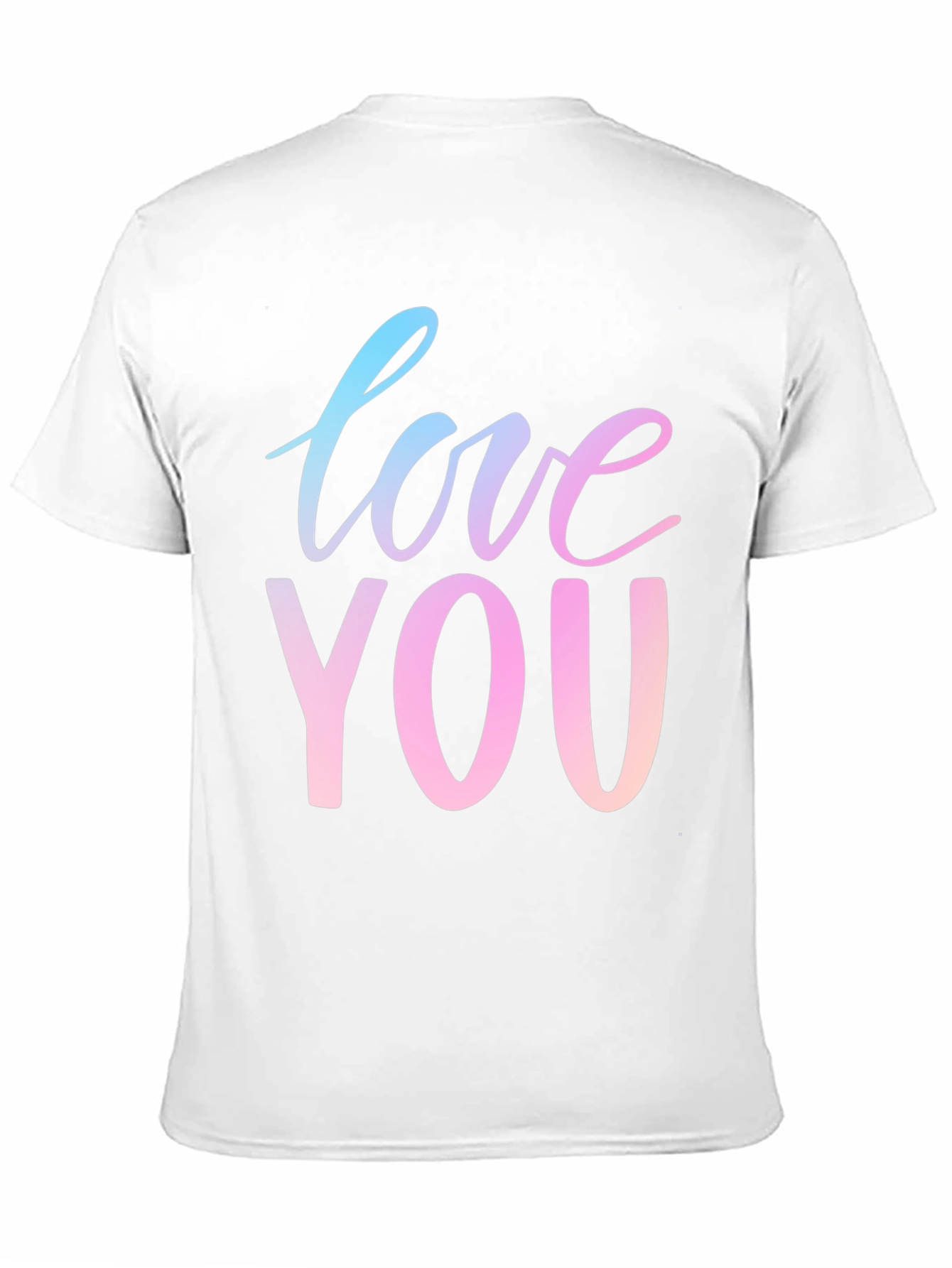 Black Love You Graphic Tee - Gradient Text, Black Shirt view 11