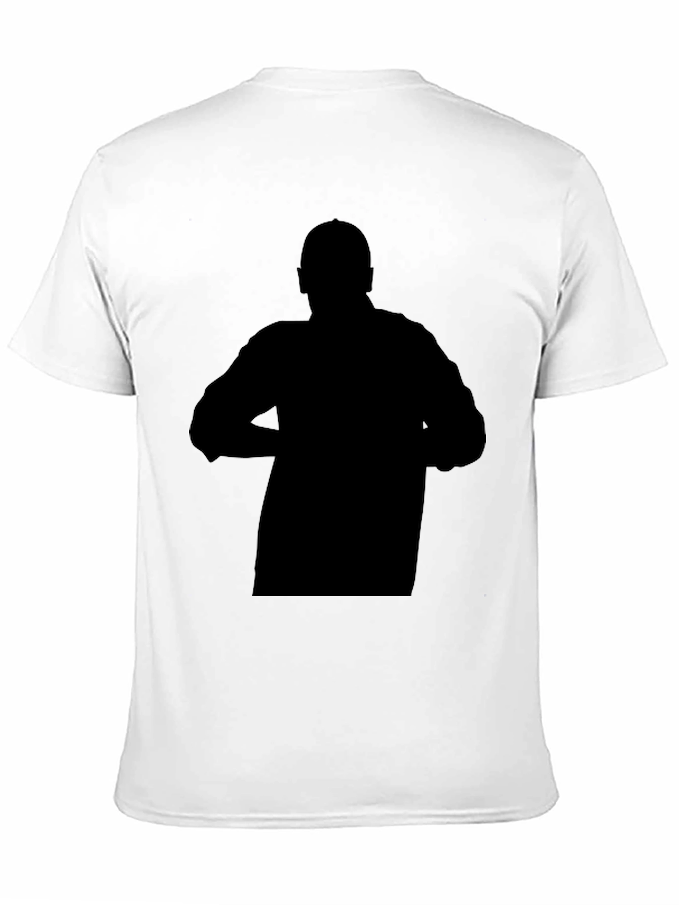 Black Men's Black Graphic Print Crew Neck T-Shirt view 11