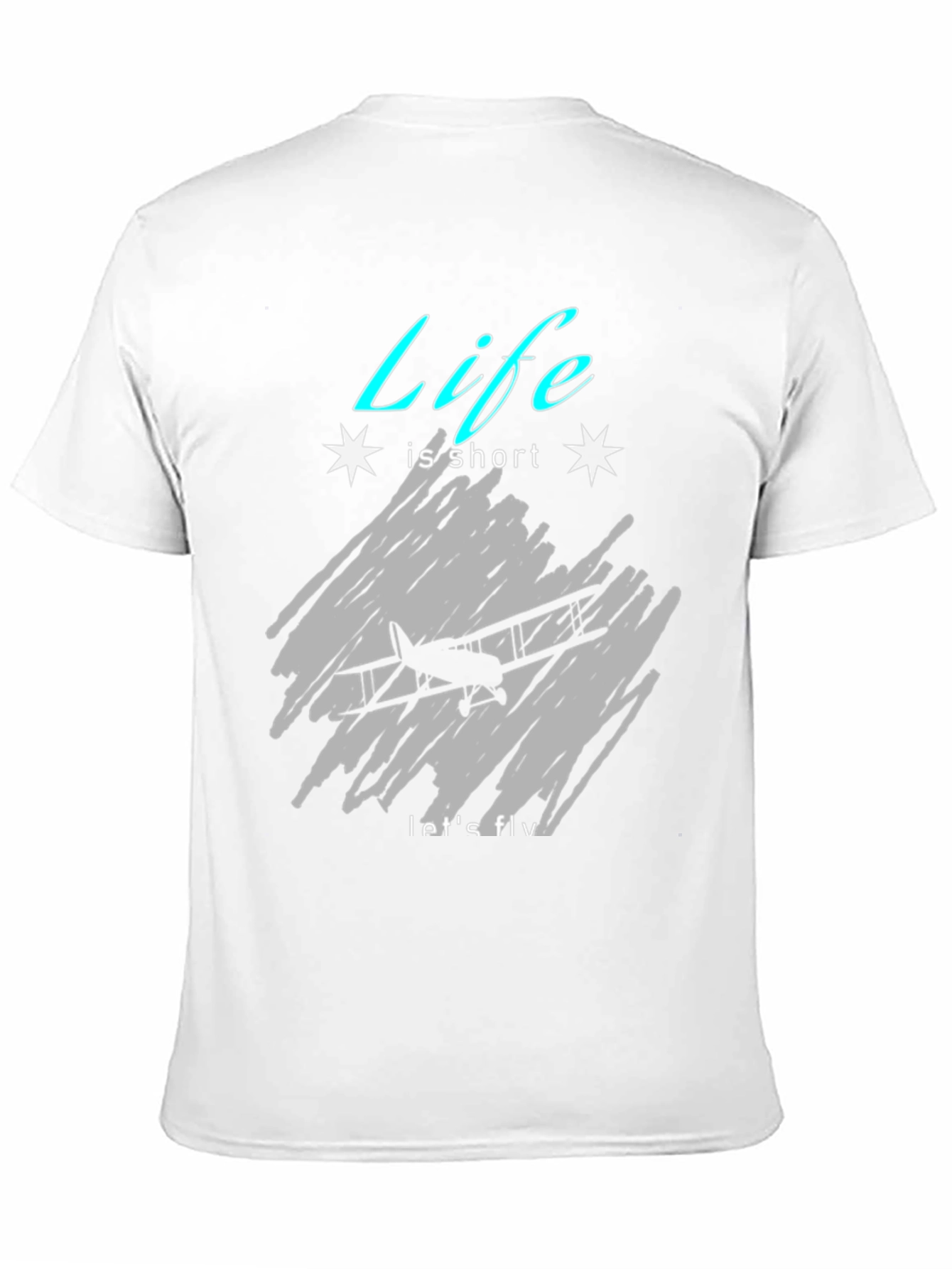 Black Life Is Short, Let's Fly Graphic Tee view 11