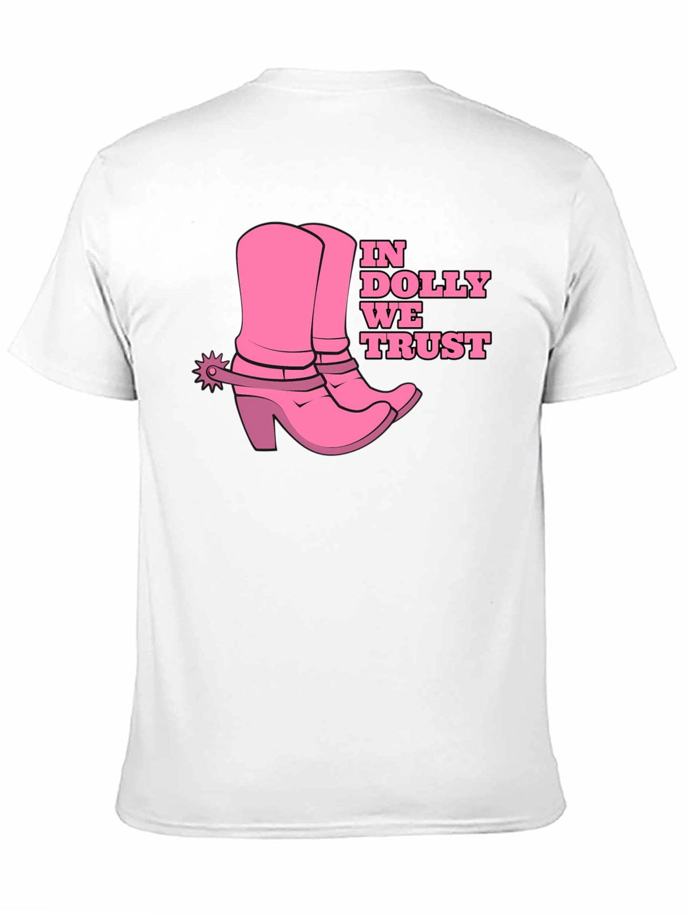 Black In Dolly We Trust T-Shirt - Cowboy Boots Graphic Tee view 11