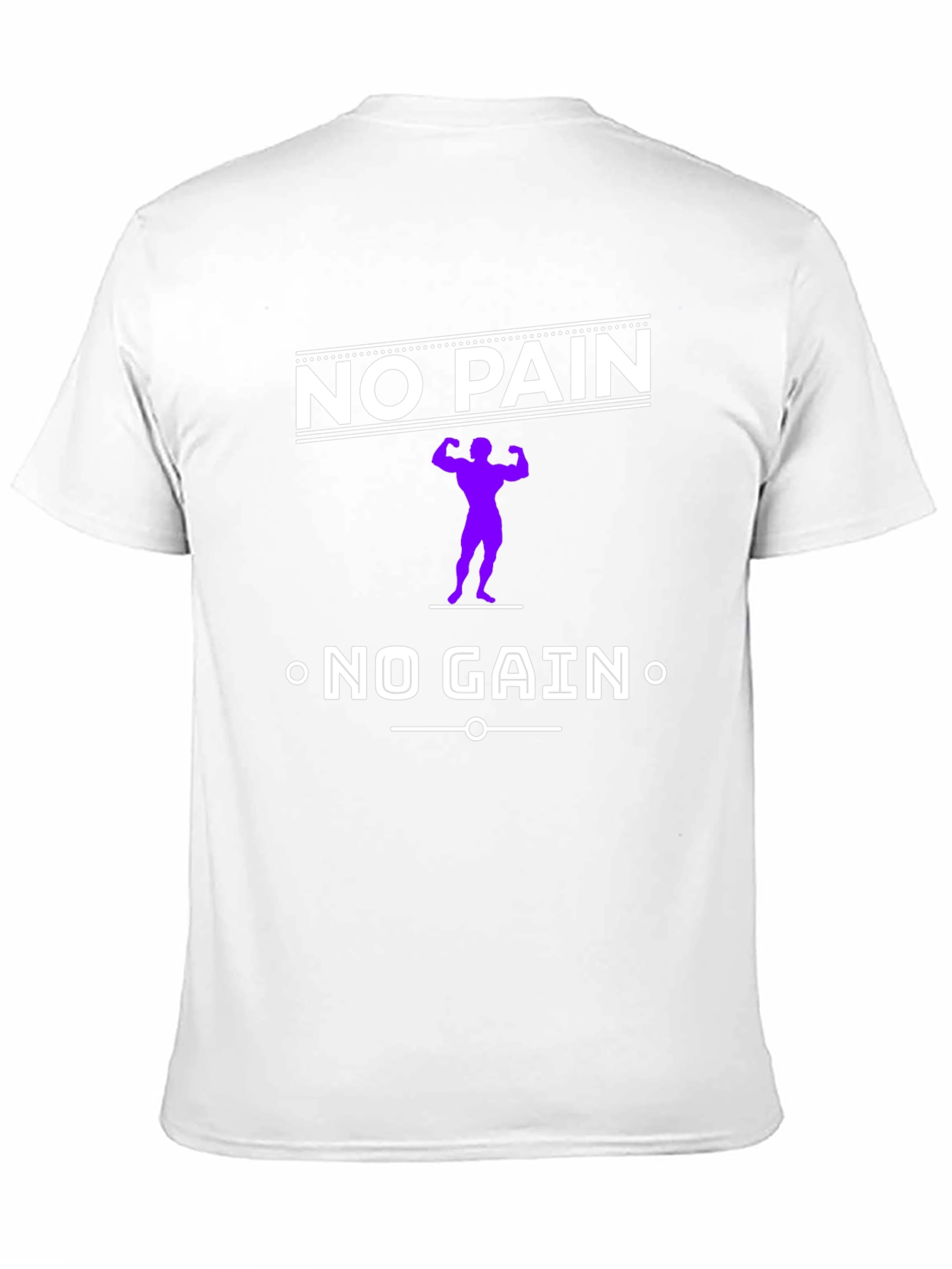 Black No Pain No Gain Black Graphic T-Shirt view 11