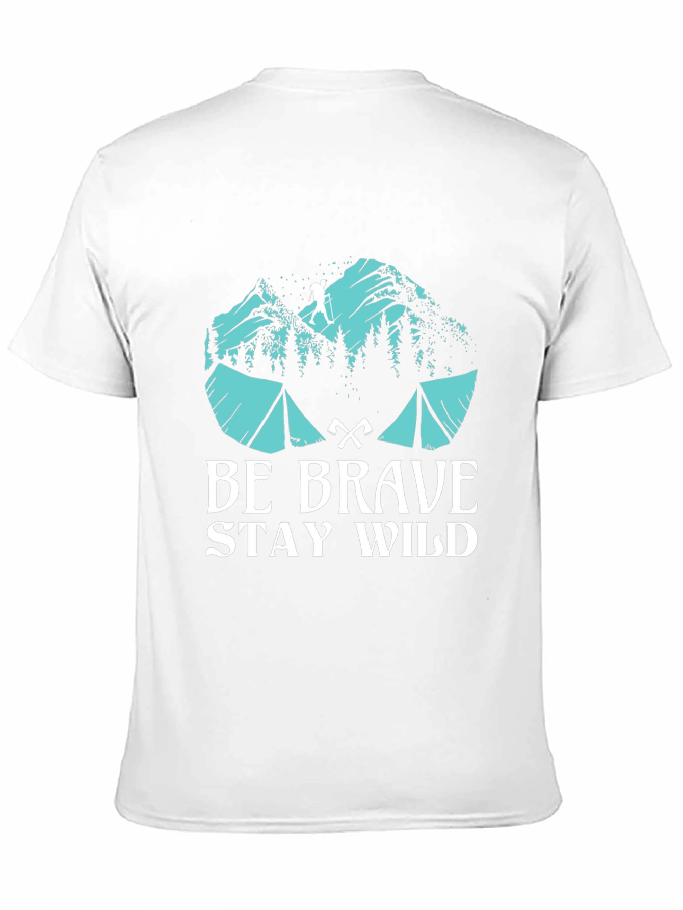 Black Be Brave Stay Wild Graphic T-Shirt view 11