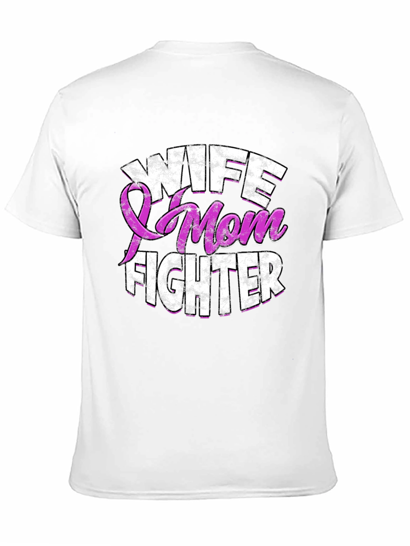 Black Wife Mom Fighter T-Shirt Breast Cancer Awareness view 11