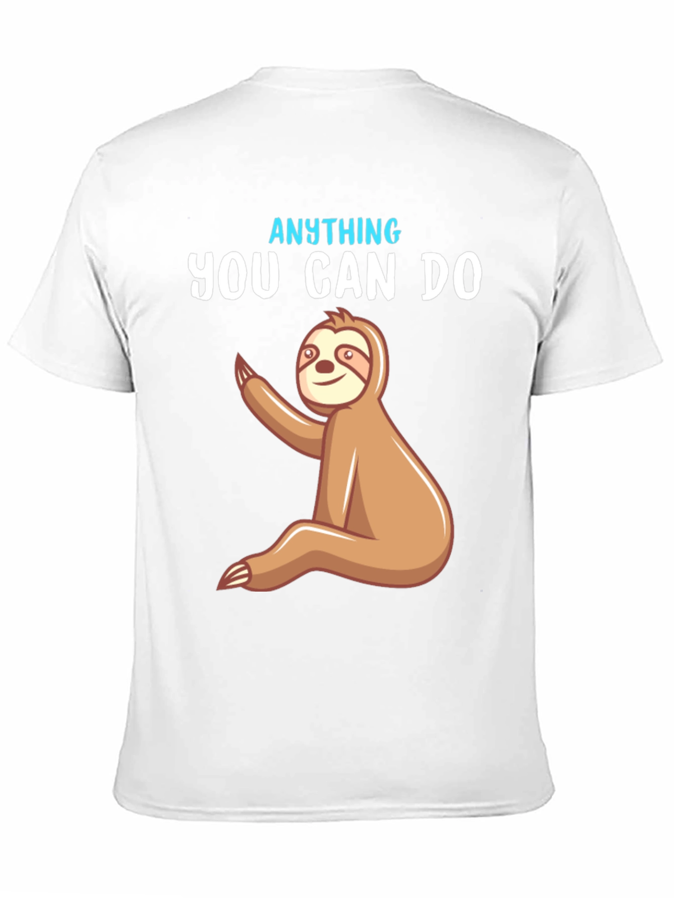 Black Funny Sloth "Anything You Can Do" Graphic T-Shirt view 11