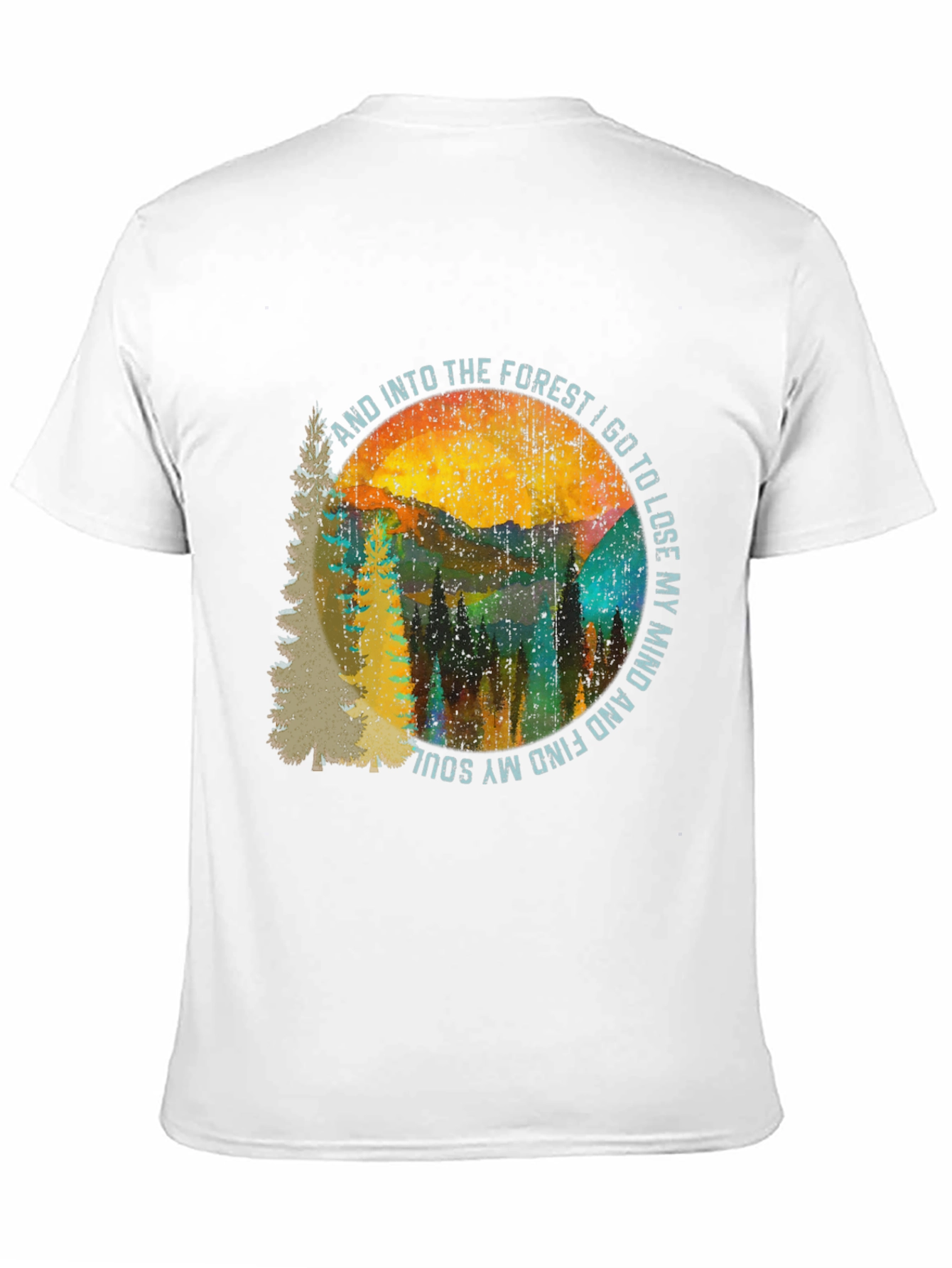 Black Into the Forest Graphic Tee - Unisex view 11