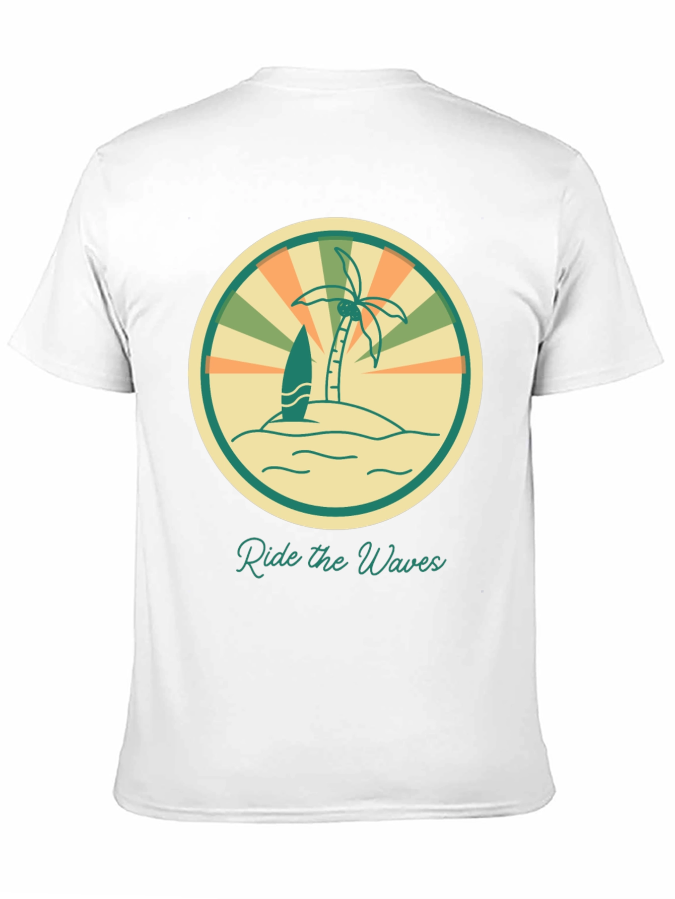 Black Ride the Waves Graphic Tee - Retro Surf Vibes view 11