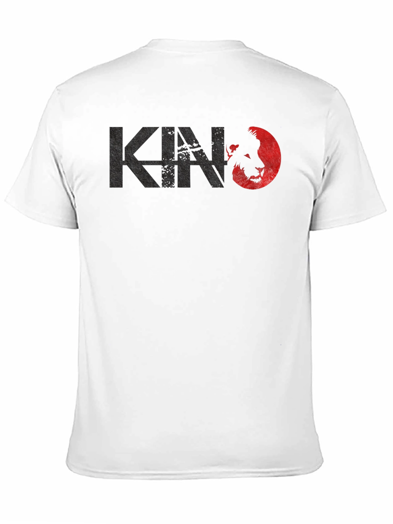 Black Kino Lion Graphic T-Shirt - Black Crew Neck Tee view 11