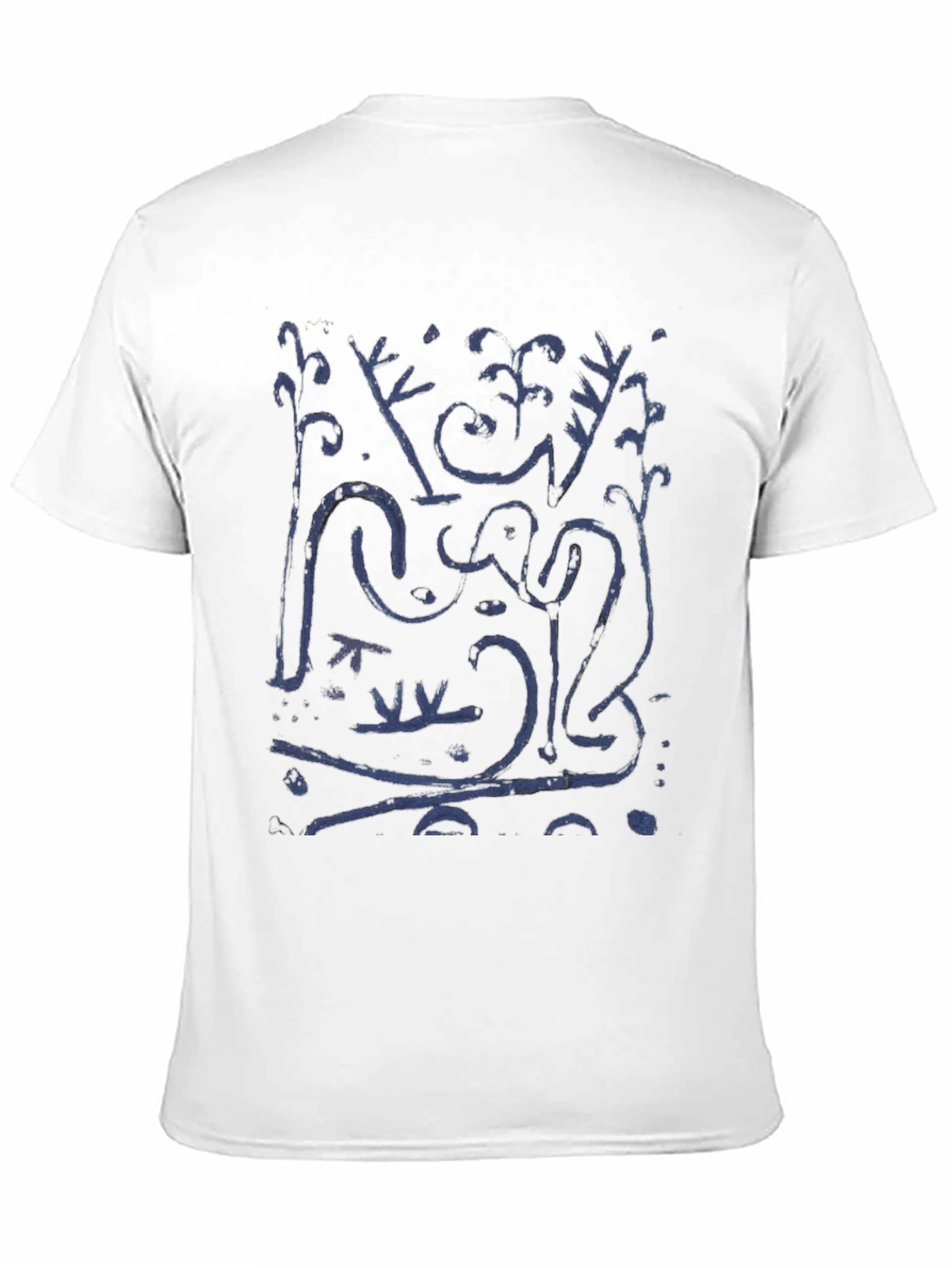 Black Abstract Art Graphic Print Black T-Shirt view 11