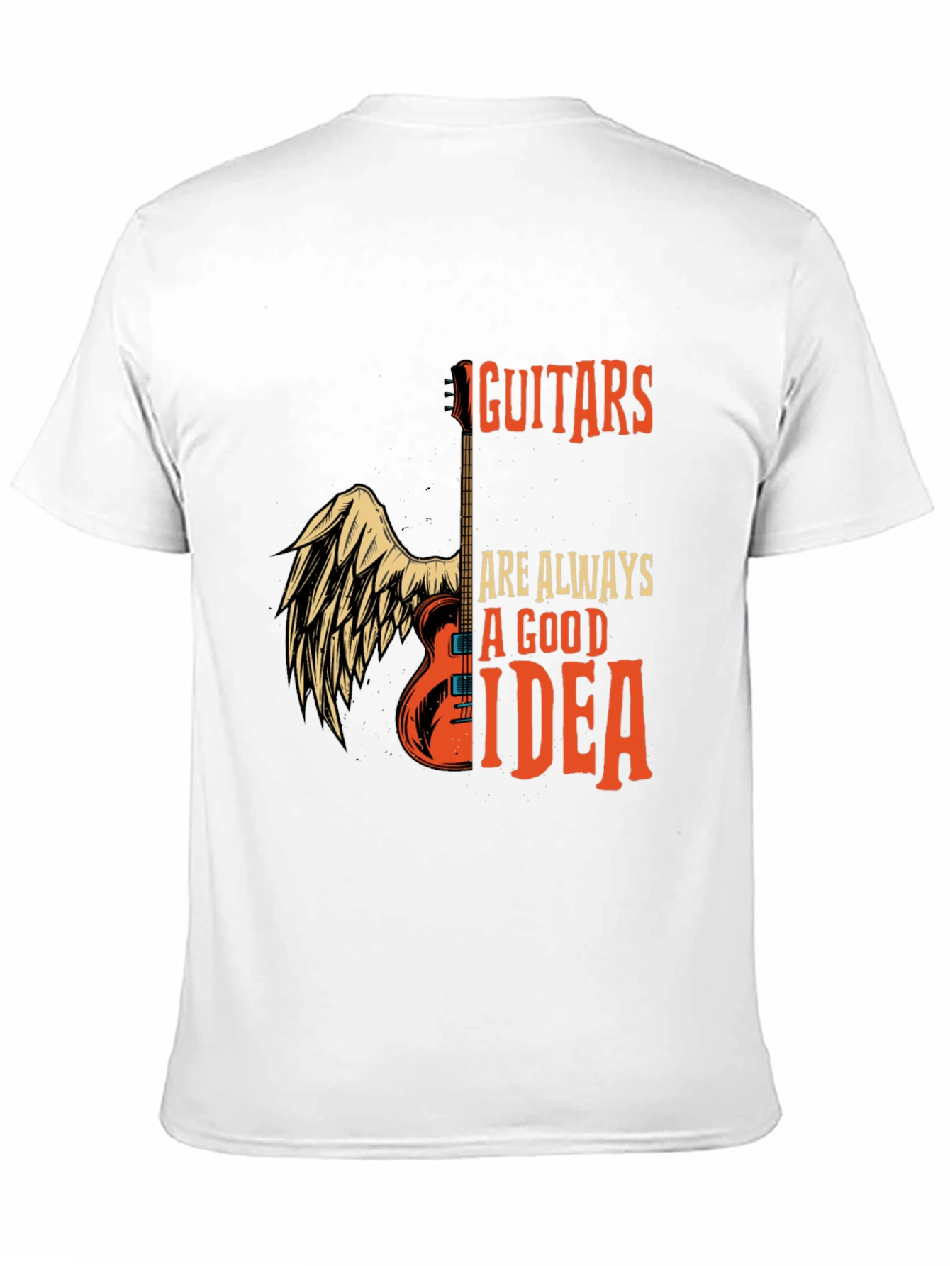 Black Guitar Always Good Idea Graphic T-Shirt - Black view 11