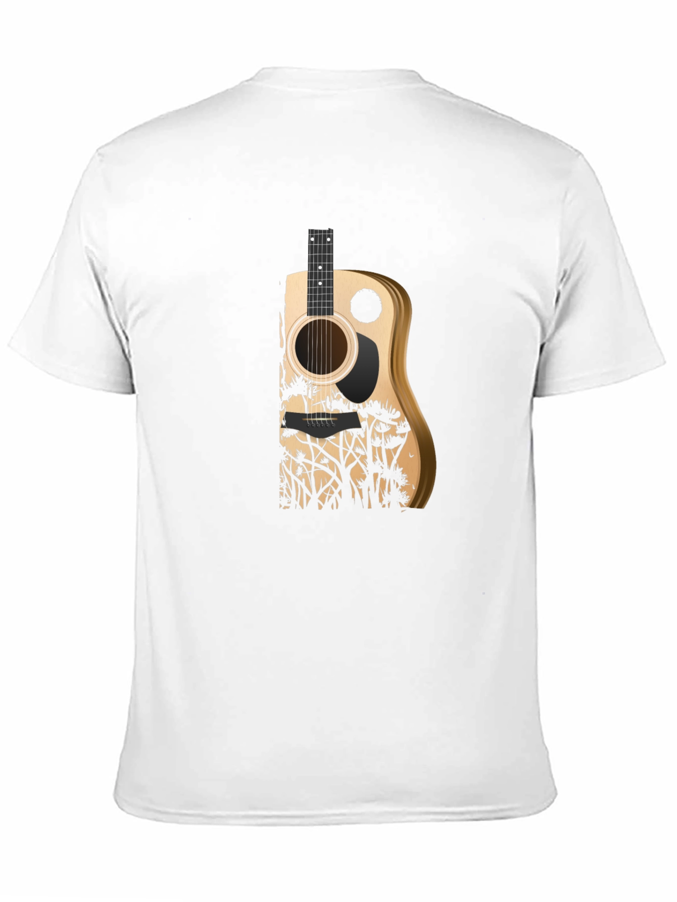 Black Guitar Nature Graphic Tee view 11