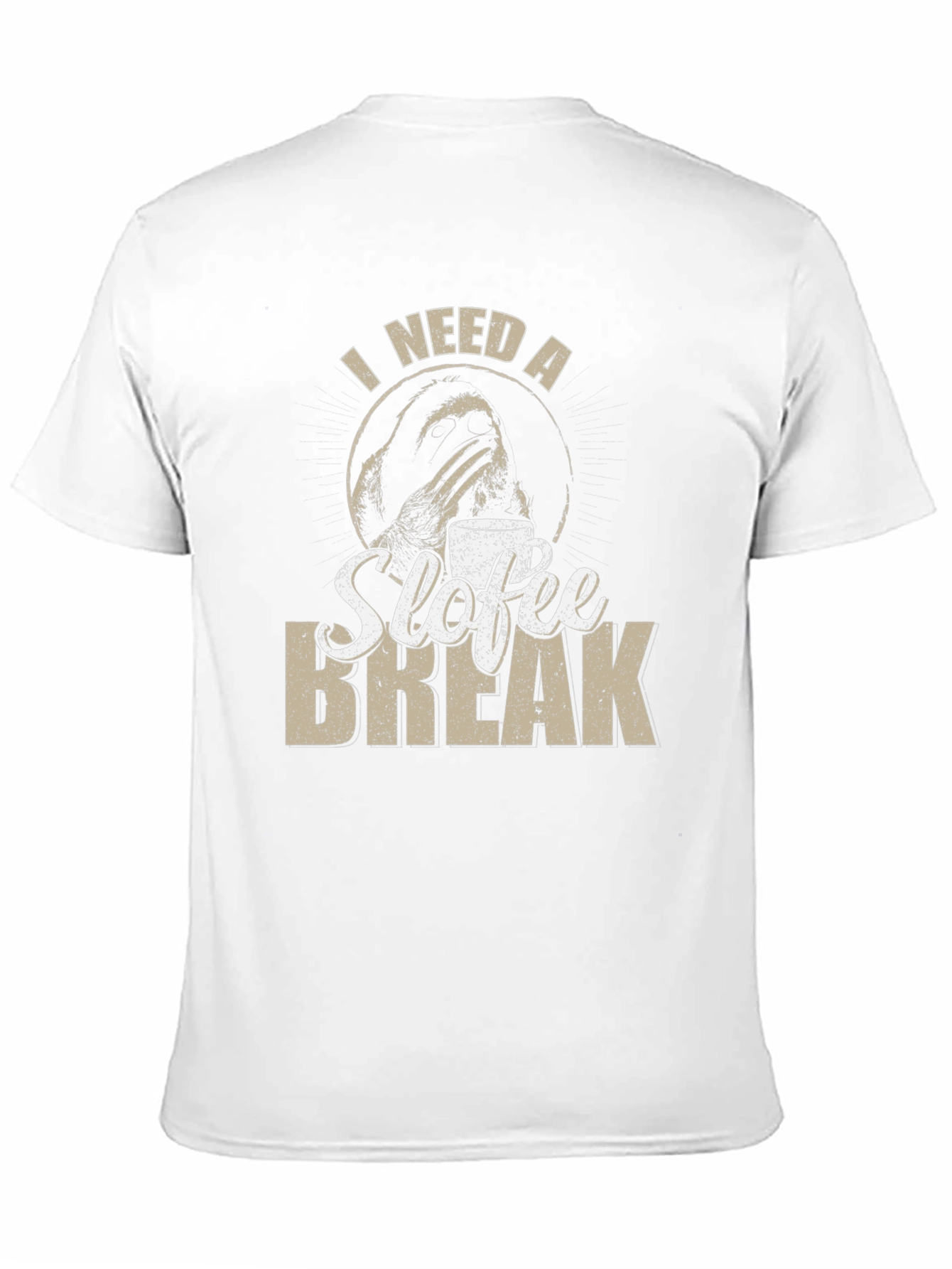 Black Sloth Coffee Break Graphic T-Shirt - Unisex Tee view 11