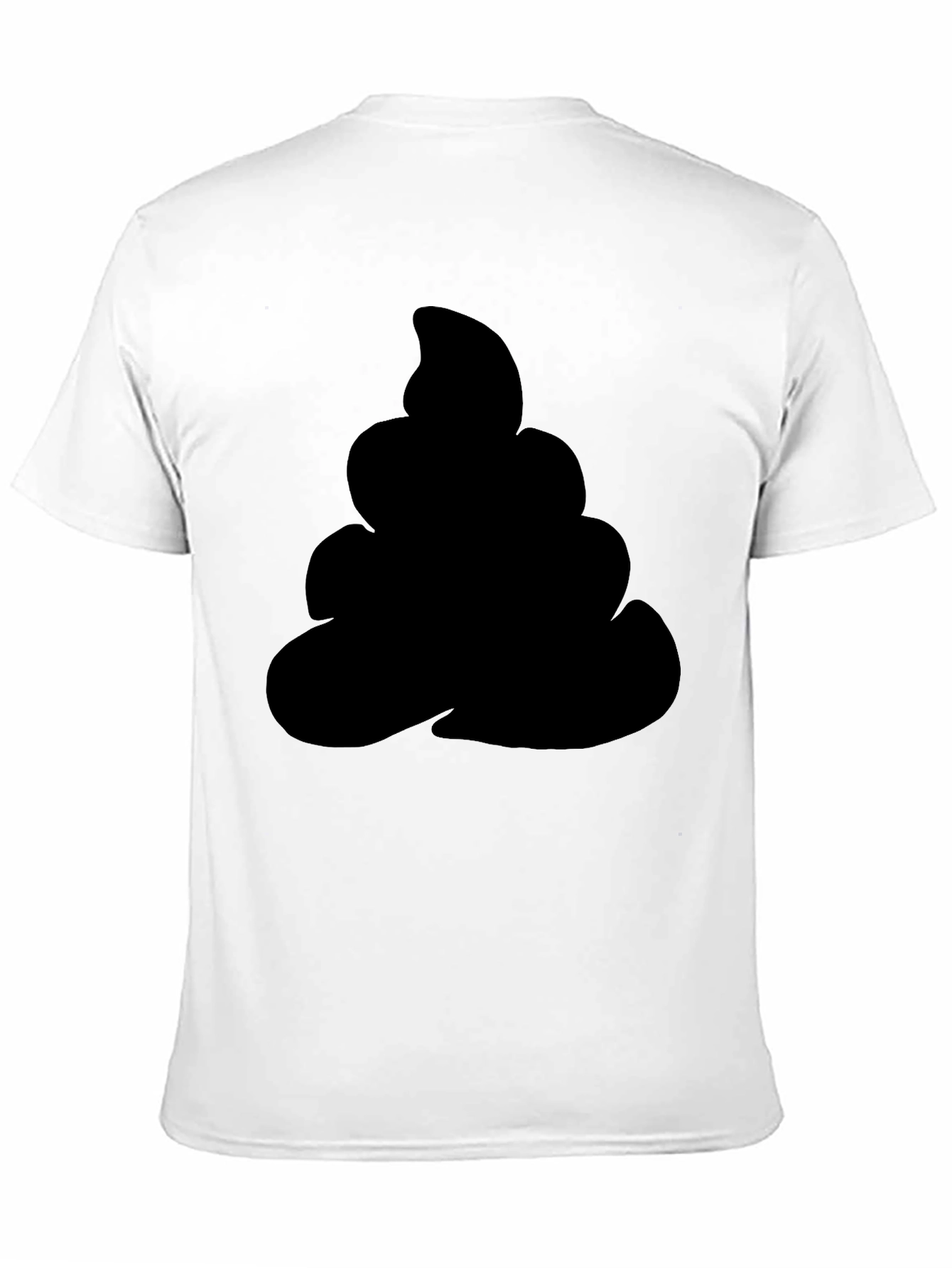 Black Novelty Black T-Shirt with Emoji Poop Design view 11