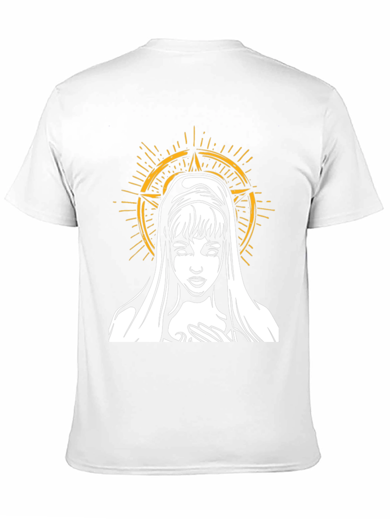 Black Virgin Mary Graphic Tee - Dark Aesthetic T-Shirt view 11