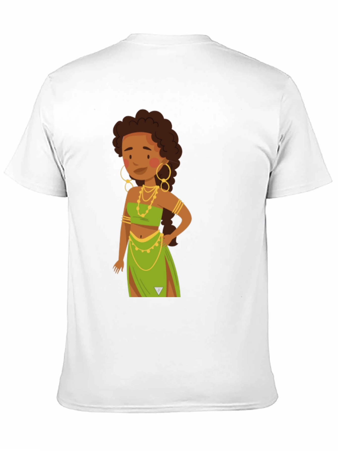 Black Cartoon Woman Graphic Black T-Shirt view 11
