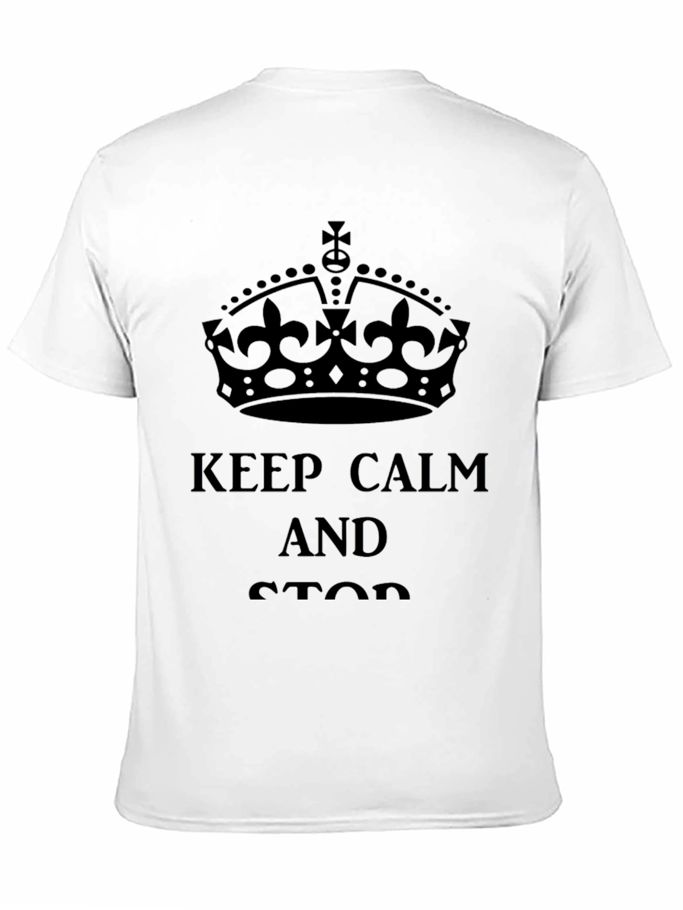 Black Keep Calm T-Shirt - Classic Crown Design view 11