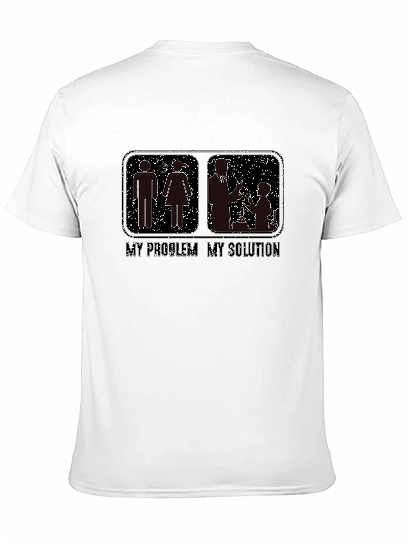 Black Problem Solution Graphic T-Shirt view 11