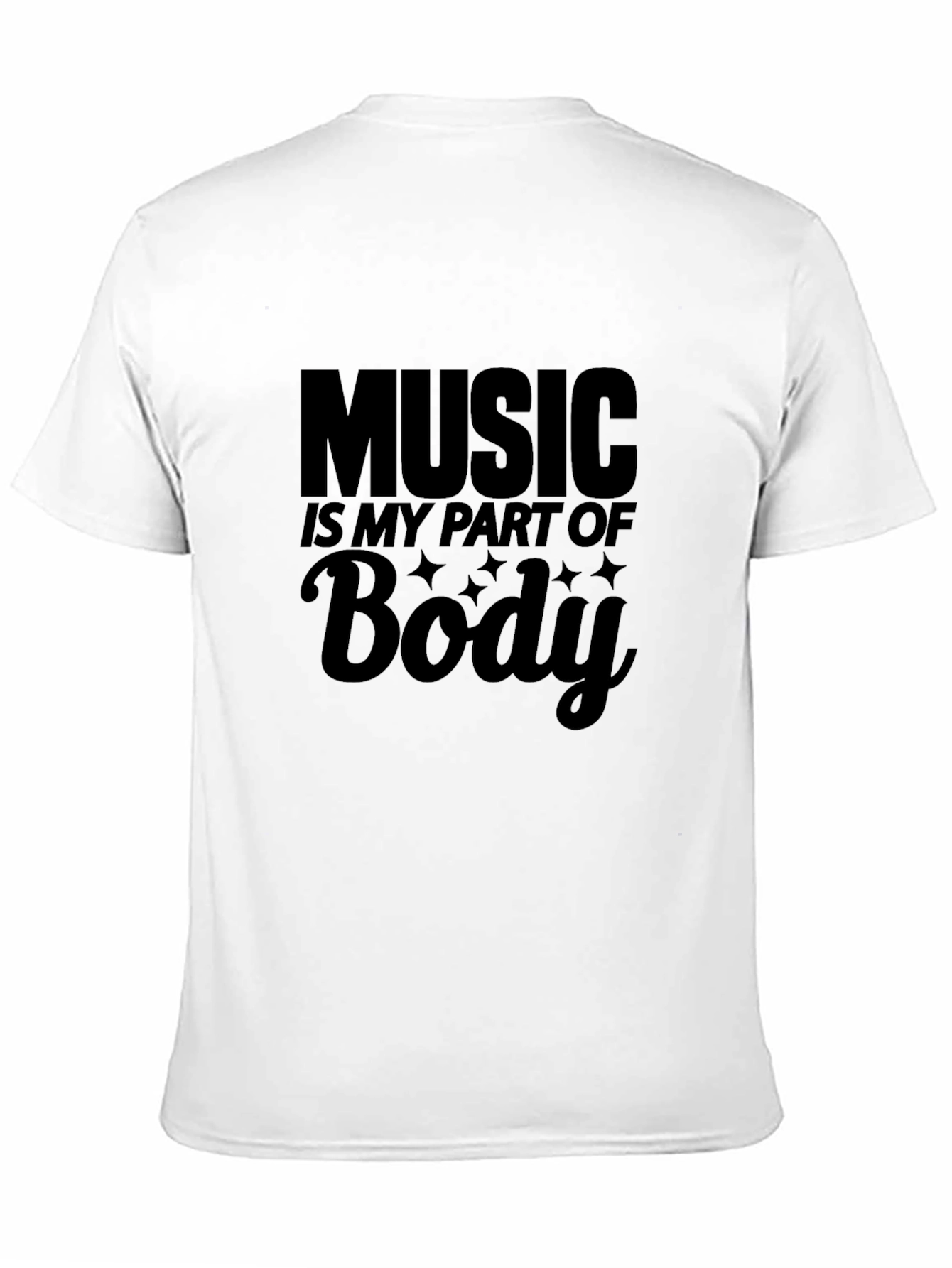 Black Music Is My Part of Body Black Graphic T-Shirt view 11
